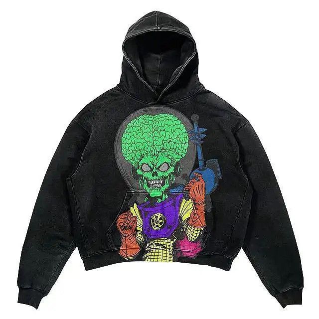 Japanese Brand × Vintage Vintage Streetwear Skeleton Graphic Hoodie Punk Gothic Style Size US M / EU 48-50 / 2 - 1 Preview
