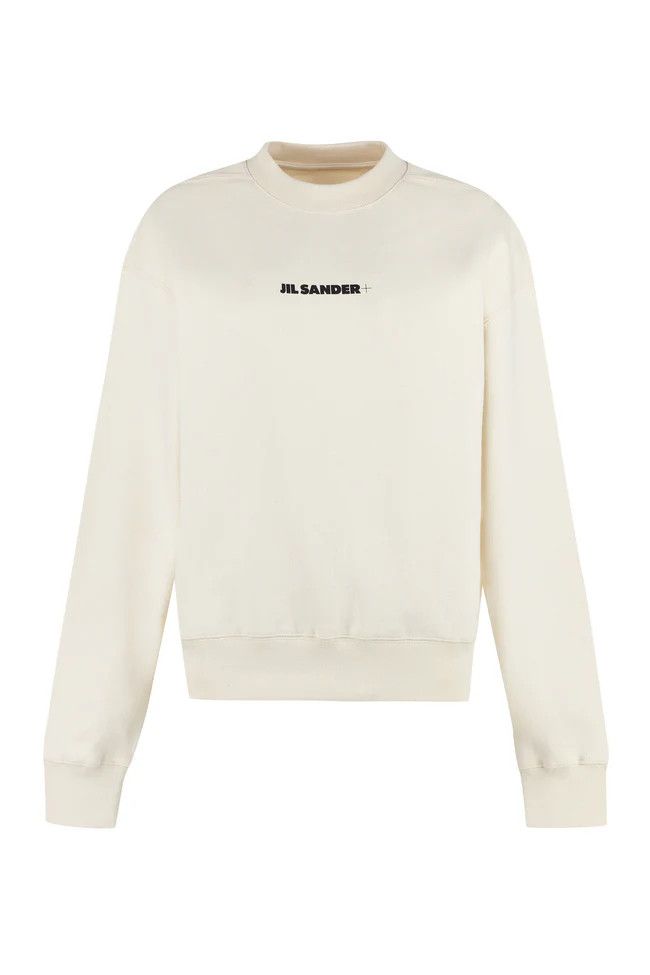 o1mle0824 Logo Detail Cotton Sweatshirt in Off White