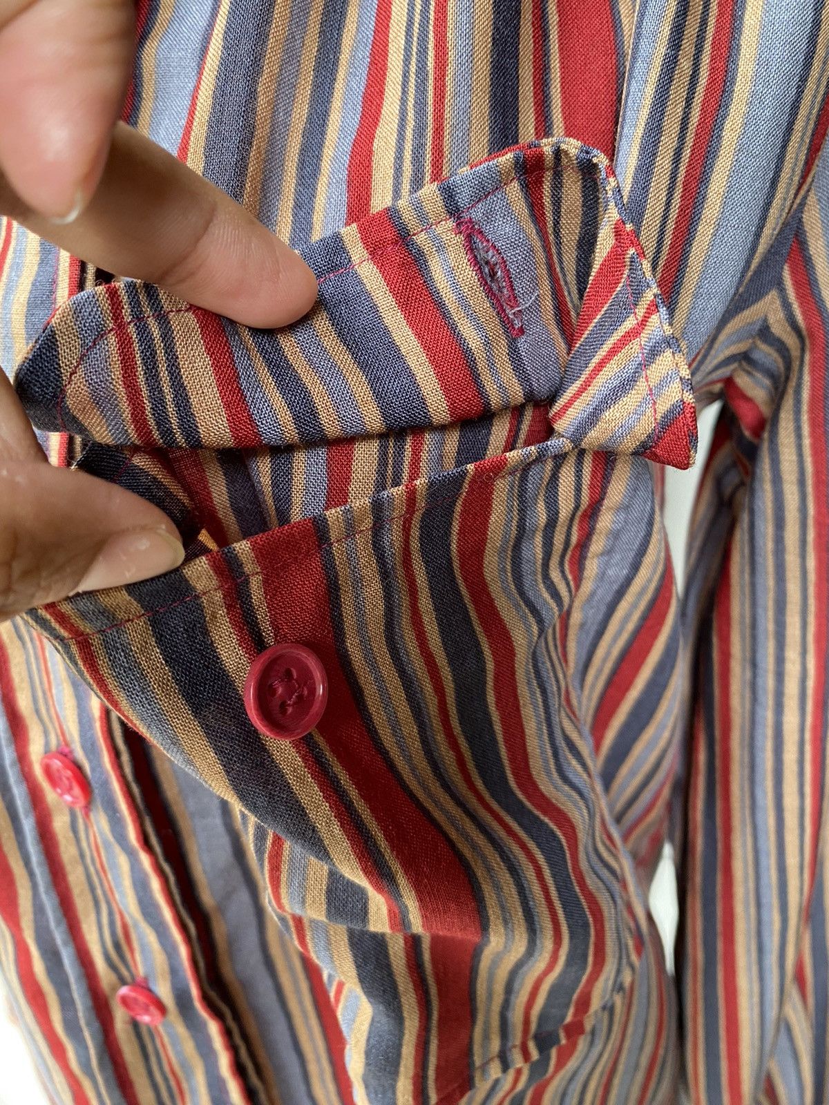 Givenchy Givenchy Multicolor Striped Long-Sleeve Shirt Size S / US 4 / IT 40 - 9 Thumbnail
