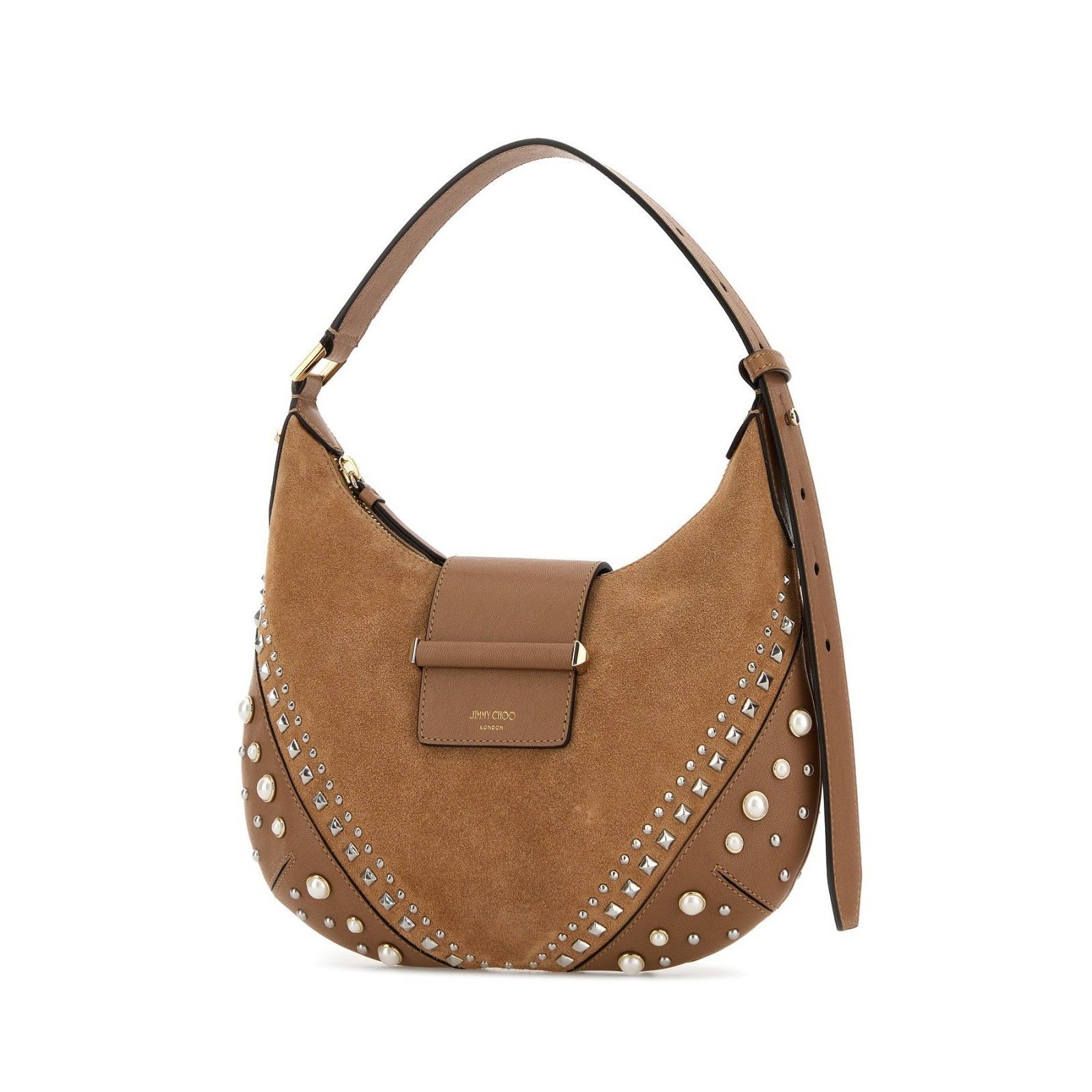 Jimmy Choo JIMMY CHOO Bar Hobo Brown Suede Shoulder Bag New Size ONE SIZE - 2 Thumbnail