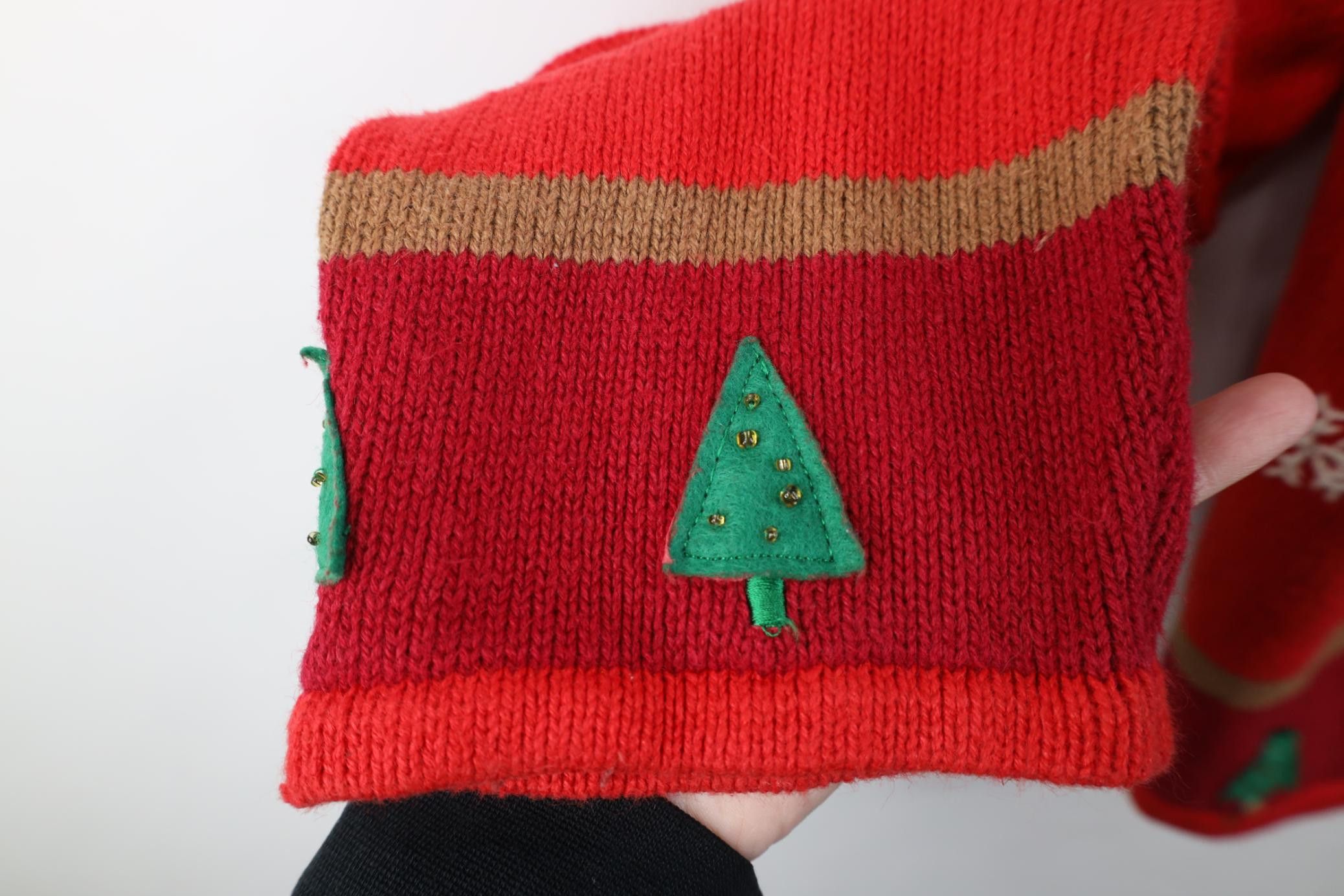 Vintage Vintage 90s Christmas Santa Claus Snowflake Knit Sweater Size XL / US 12-14 / IT 48-50 - 8 Thumbnail