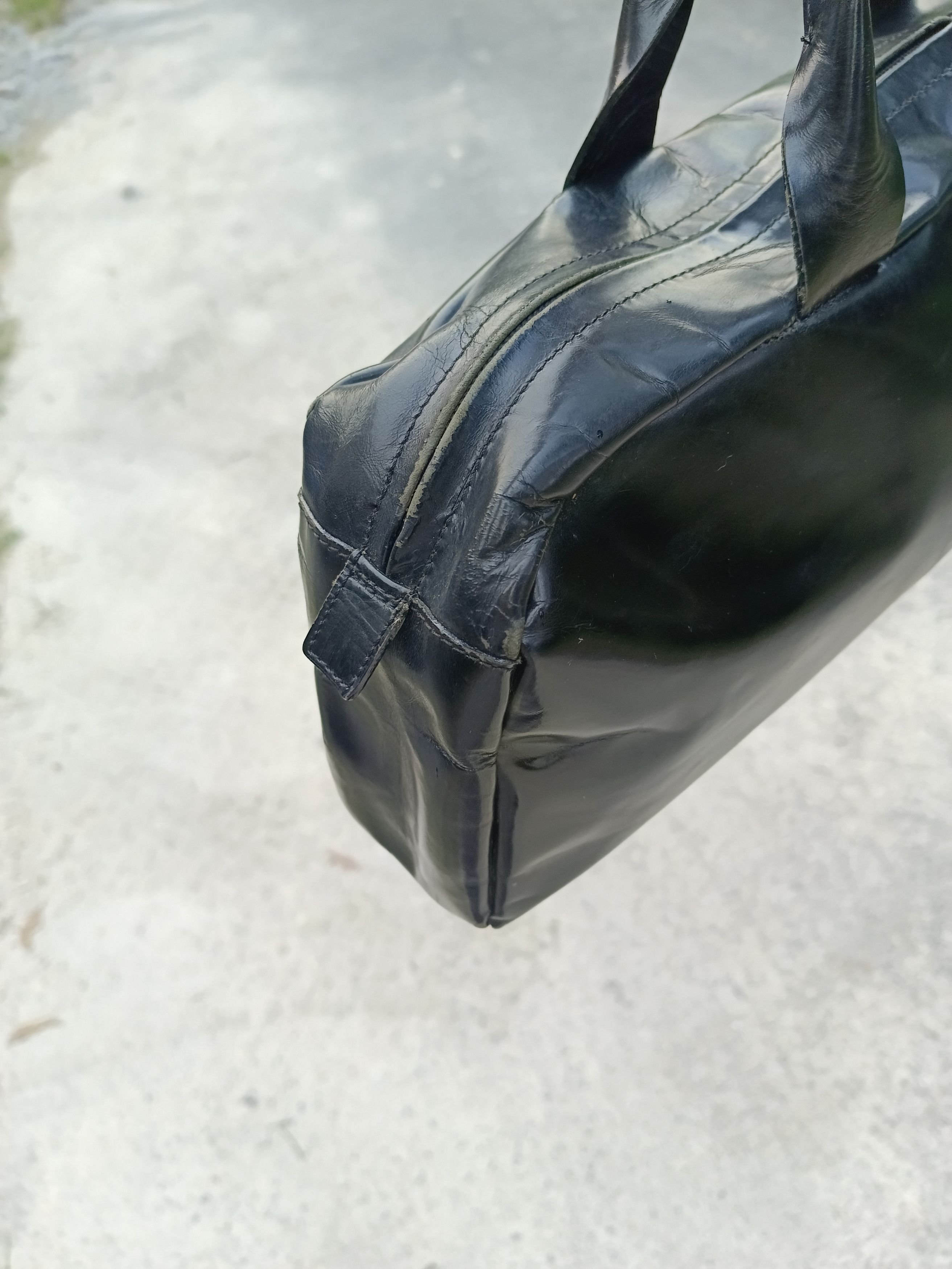 Issey Miyake × Leather ISSEY MIYAKI TSUMORI DUFFLE/GYM LEATHER BAG Size ONE SIZE - 8 Thumbnail