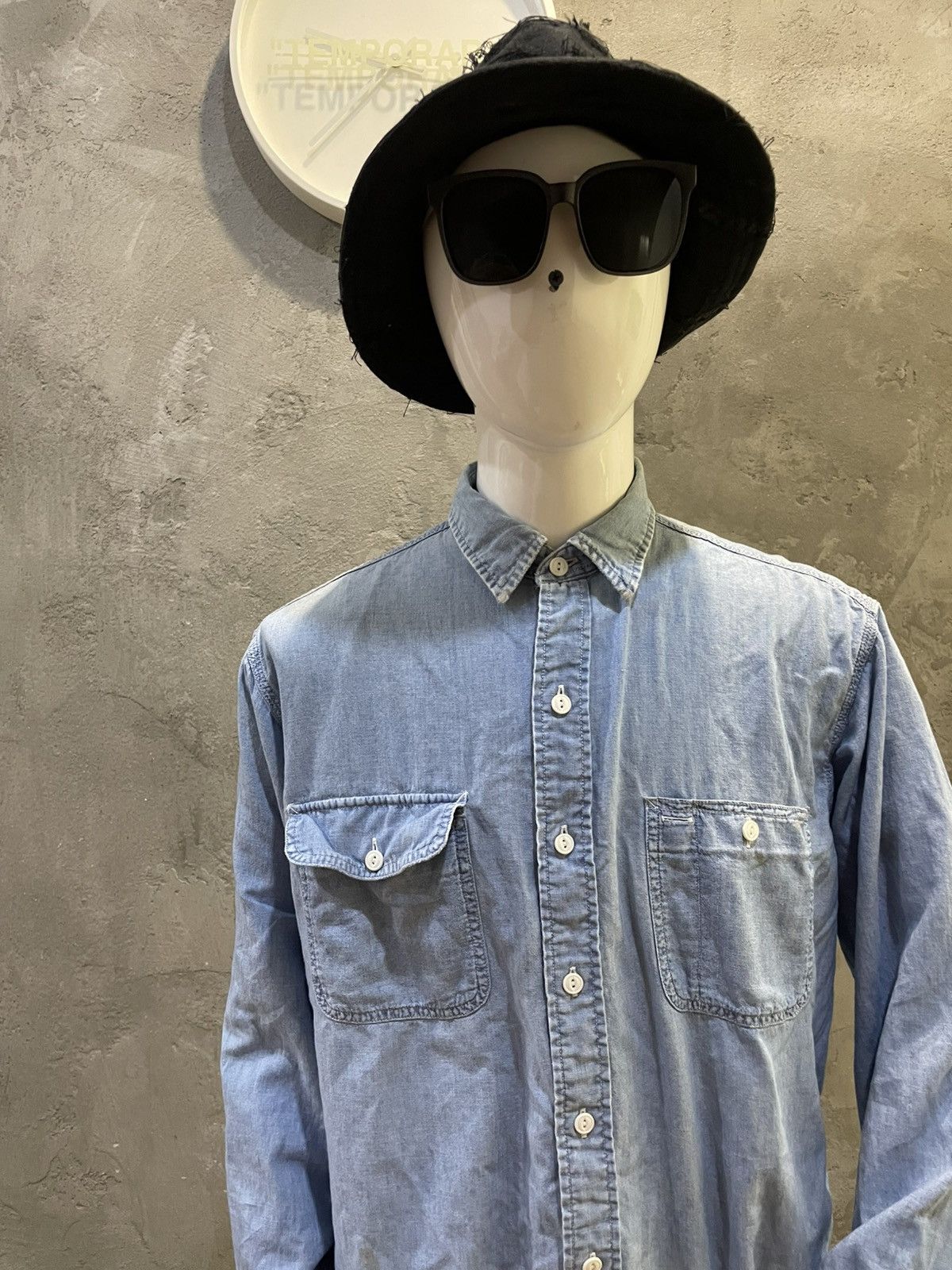 RRL Ralph Lauren RRL Ralph Lauren Western Denim L/S Button Up Shirt Size US L / EU 52-54 / 3 - 4 Thumbnail