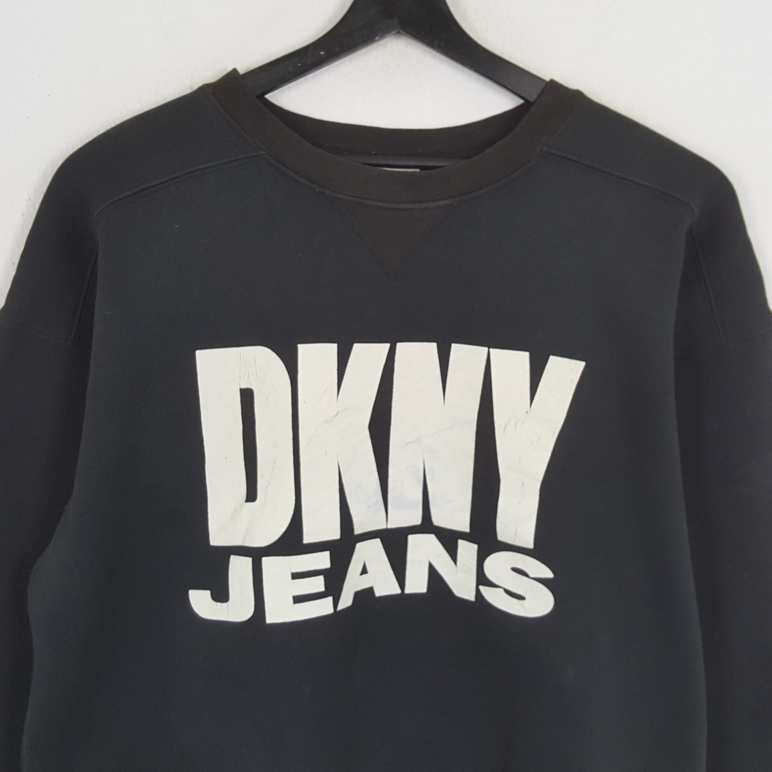 DKNY × Vintage DKNY Jeans Center Spellout Design Streetwear Sweatshirt Size US XL / EU 56 / 4 - 2 Thumbnail
