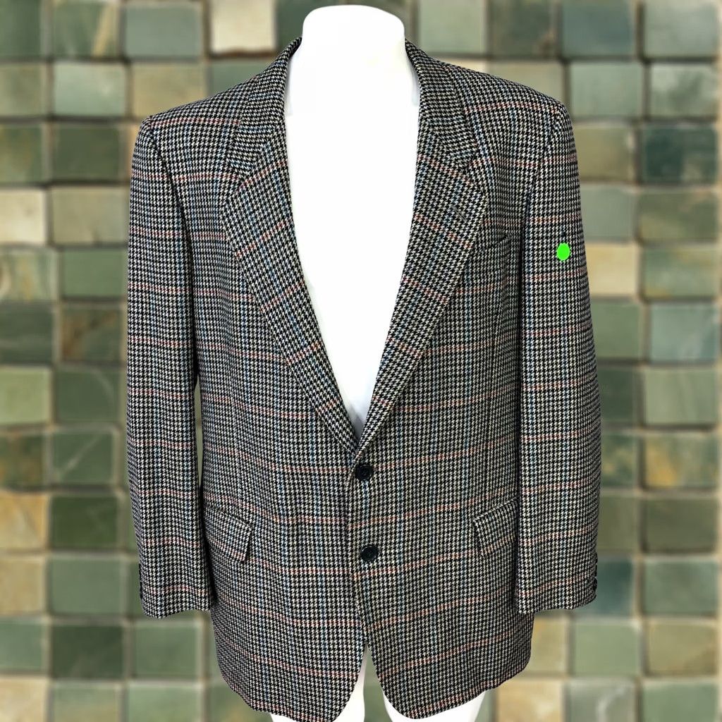 Ermenegildo Zegna Ermenegildo Zegna Tessuto Houndstooth 44 Wool Sport Coat Beige Black Mens Jacket Single-Breasted Notch Lapel Two-Button Front Regular Vintage No Size US S / EU 44-46 / 1 - 1 Thumbnail