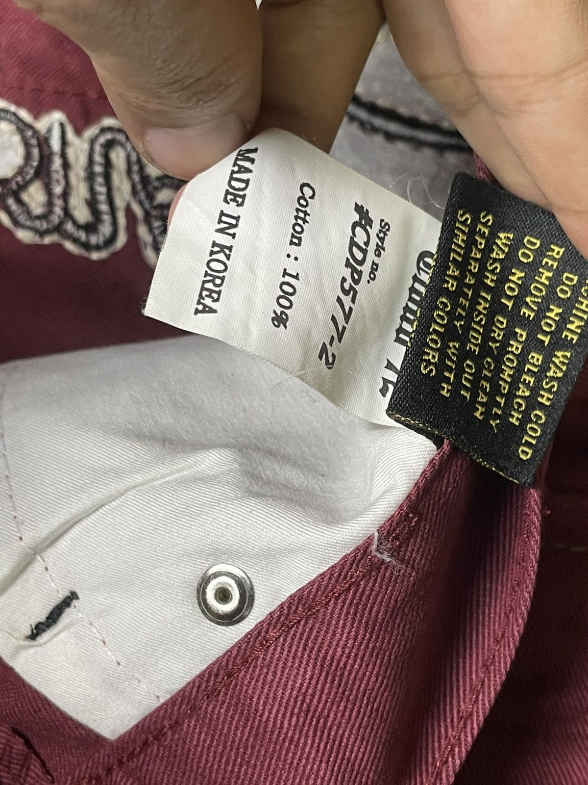 Japanese Brand × Vintage Vintage CLOUD72 Denim Embroidered Jeans (92) Size US 35 - 17 Thumbnail
