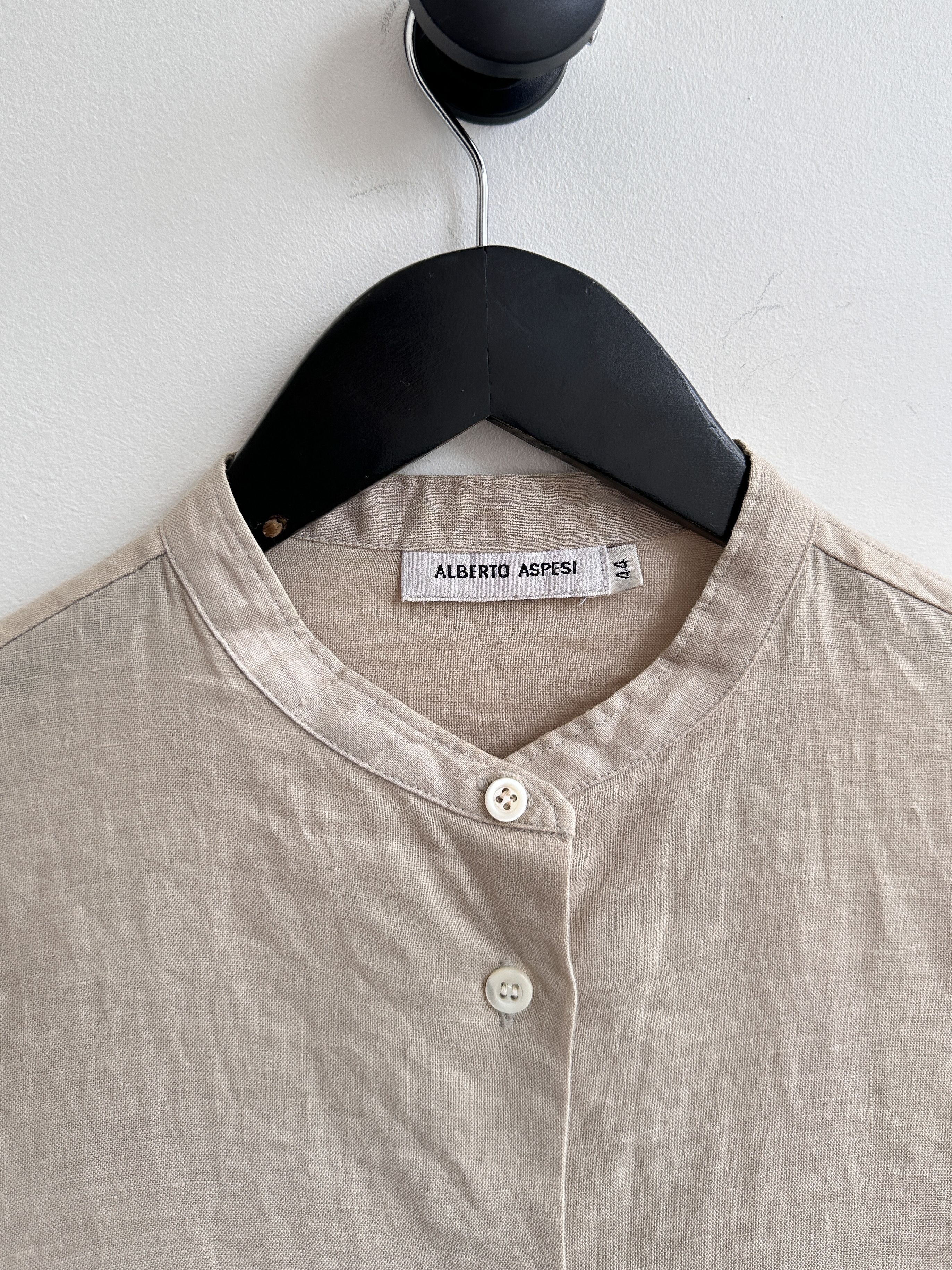 Aspesi Aspesi Beige Linen Shirt Size M / US 6-8 / IT 42-44 - 5 Thumbnail