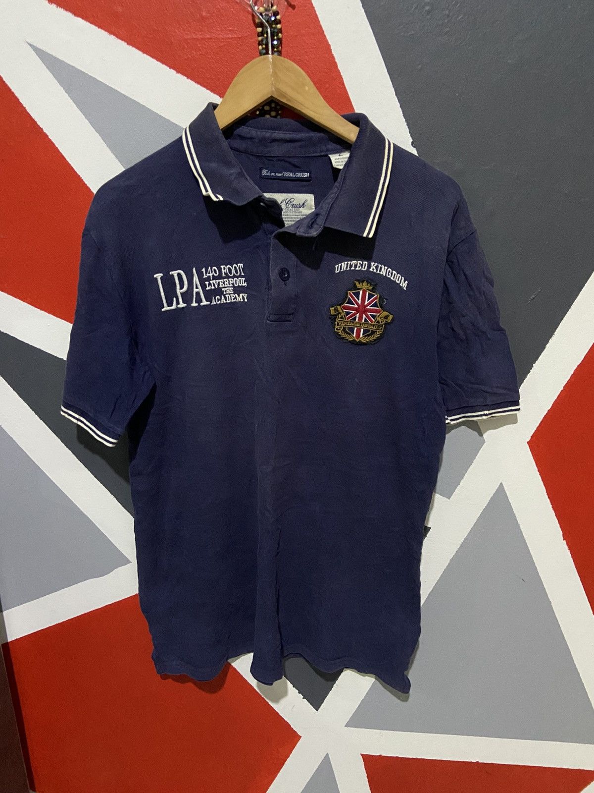 Japanese Brand Real Crush Polo Tee - LPA 140 Foot Liverpool at Academu Size US L / EU 52-54 / 3 - 1 Thumbnail
