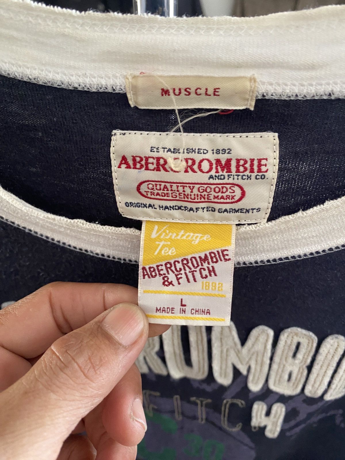 Abercrombie & Fitch Y2K Abercrombie & Fitch Raglan Muscle Long Sleeve in Black Size US L / EU 52-54 / 3 - 4 Thumbnail