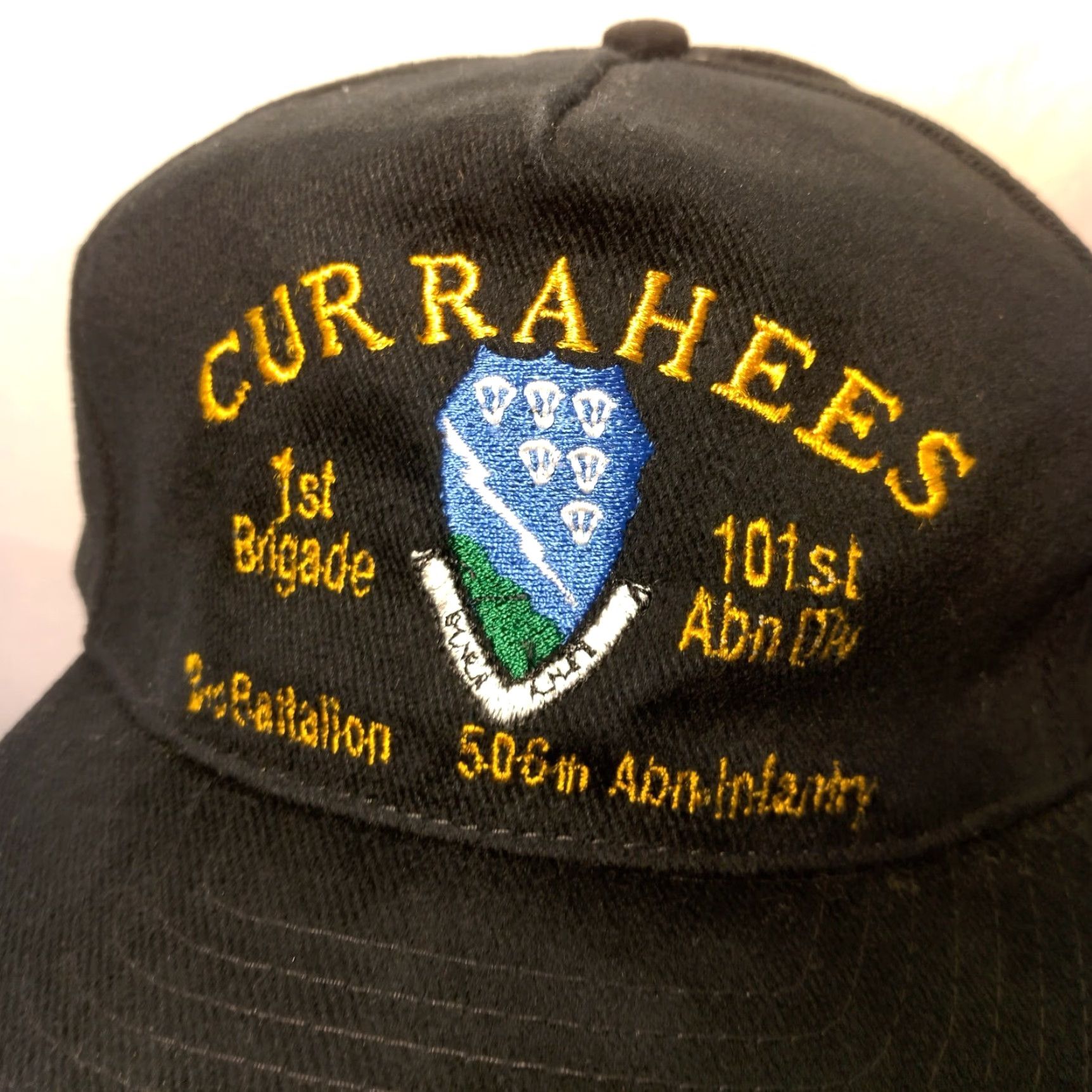 Vintage VINTAGE Currahees 1st Brigade 101st Abn Div Cap Baseball Hat One Size Blue Canvas Vietnam Veteran Otto Cap Mens Adjustable Size ONE SIZE - 7 Thumbnail