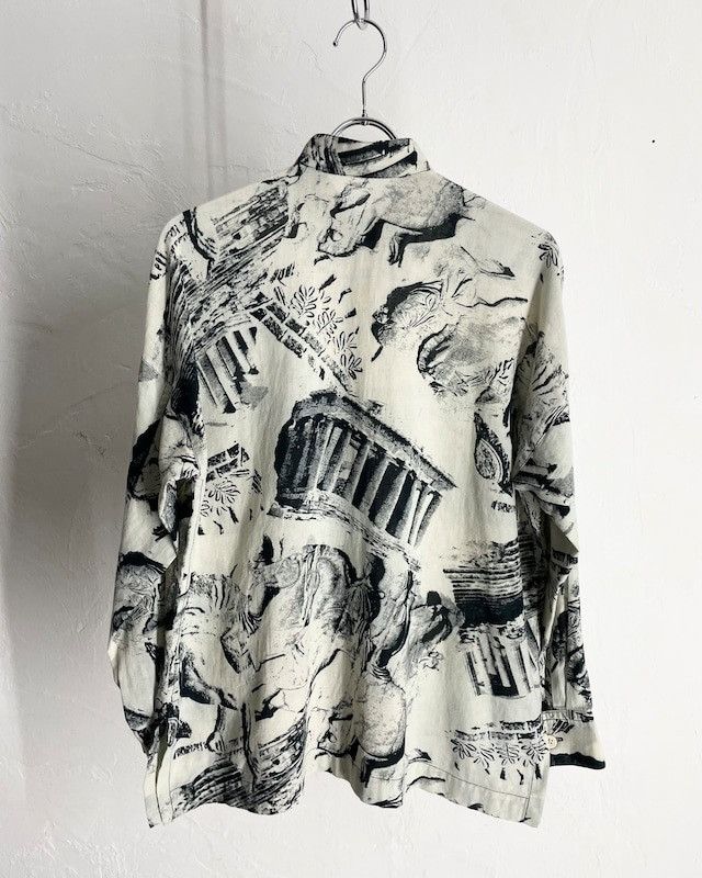 Issey Miyake ISSEY MIYAKE 1985SS PERMANENTE Band-Collar Cotton Shirt Size US M / EU 48-50 / 2 - 5 Thumbnail