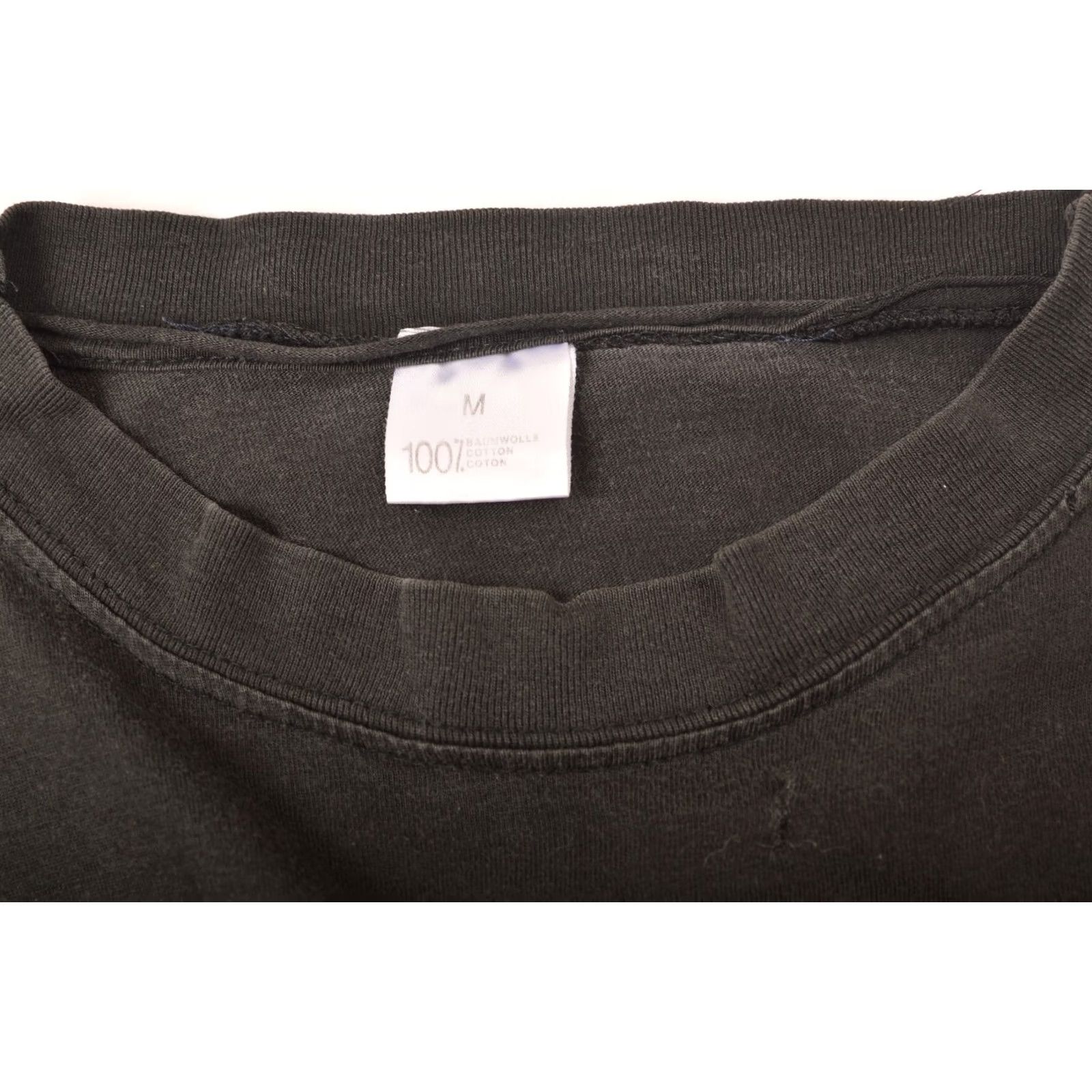 Vintage Bob Marley T-Shirt M Black Vintage 1990 Worn Distressed Imagine UK Cropped Tee Mens Size M Size US M / EU 48-50 / 2 - 5 Thumbnail