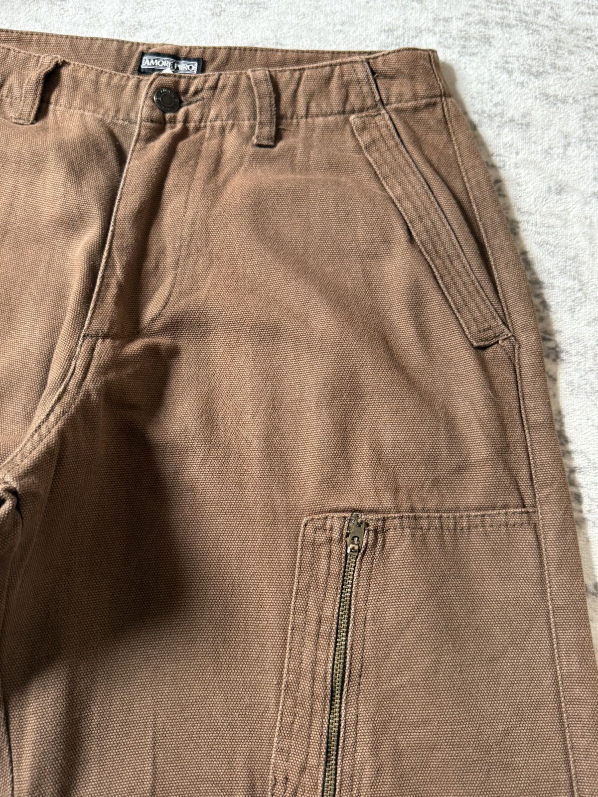 Japanese Brand Amore Puro Japan Deconstructed Heavy Cargo Baggy Pants Size US 29 - 13 Thumbnail