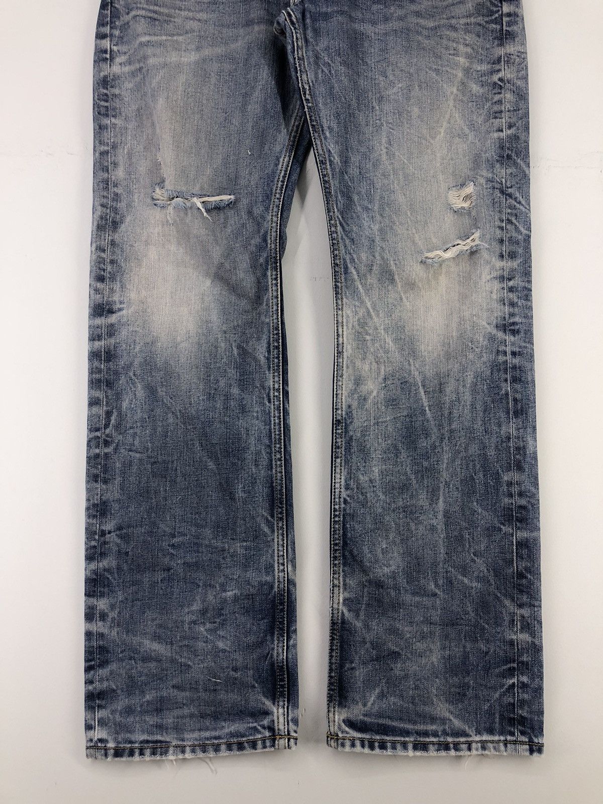 Diesel Vintage Diesel Larkee Distressed Stone Wash Jeans Size US 32 / EU 48 - 8 Thumbnail
