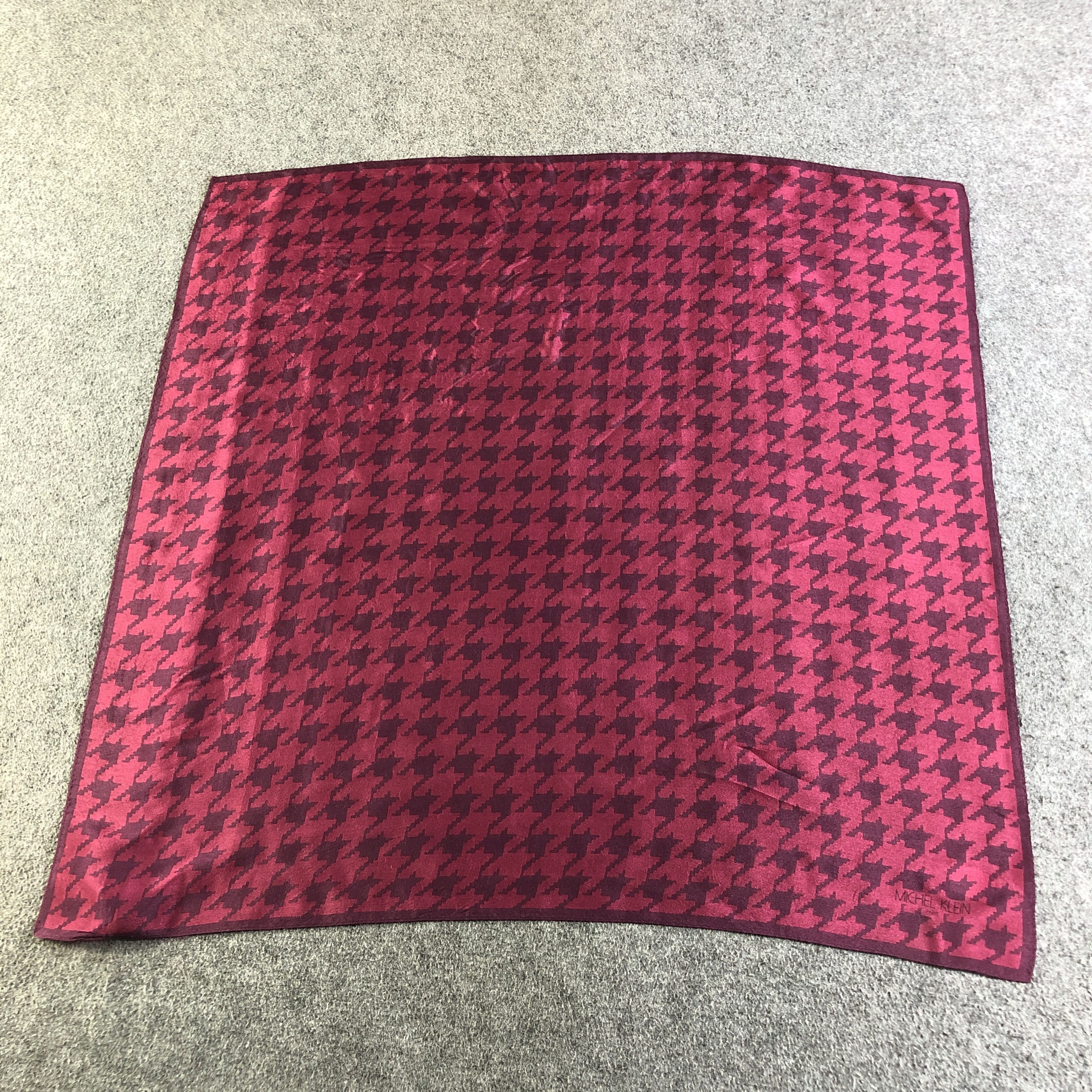 Michel Klein Michel Klein Houndstooth Silk Scarf M1043 Size ONE SIZE - 2 Thumbnail