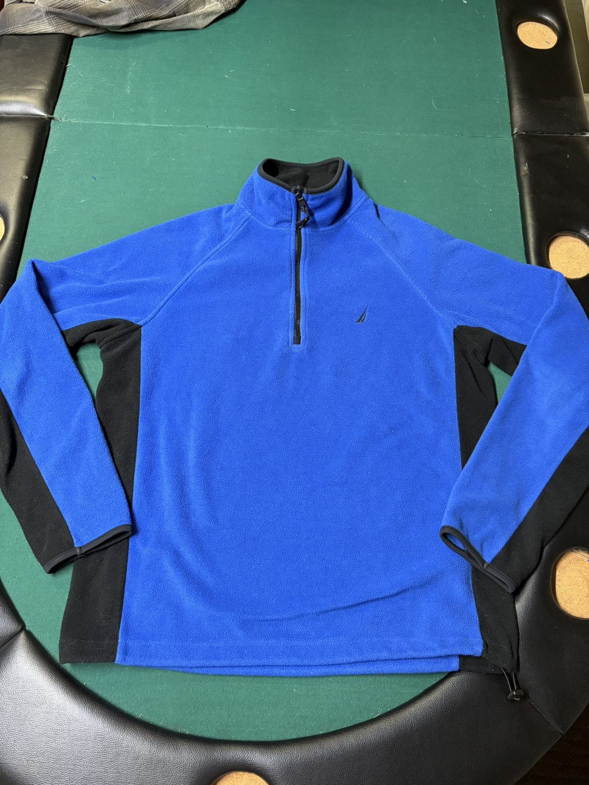 Nautica Nautica 1/4 Zip Fleece Pullover Blue Black Size M Vintage Size US M / EU 48-50 / 2 - 1 Thumbnail