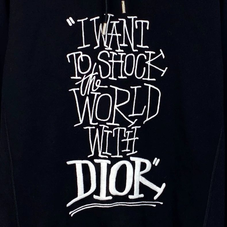 Dior Dior Black logo letter embroidery cotton hooded drawstring Size US XS / EU 42 / 0 - 4 Thumbnail
