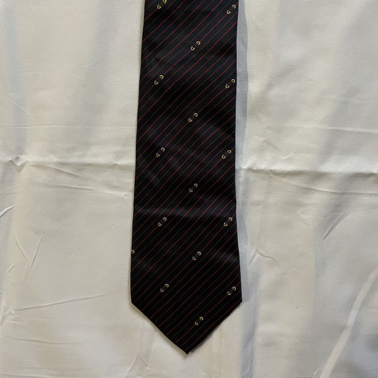 Vintage 90s Gucci GG Monogram Luxury Silk Tie