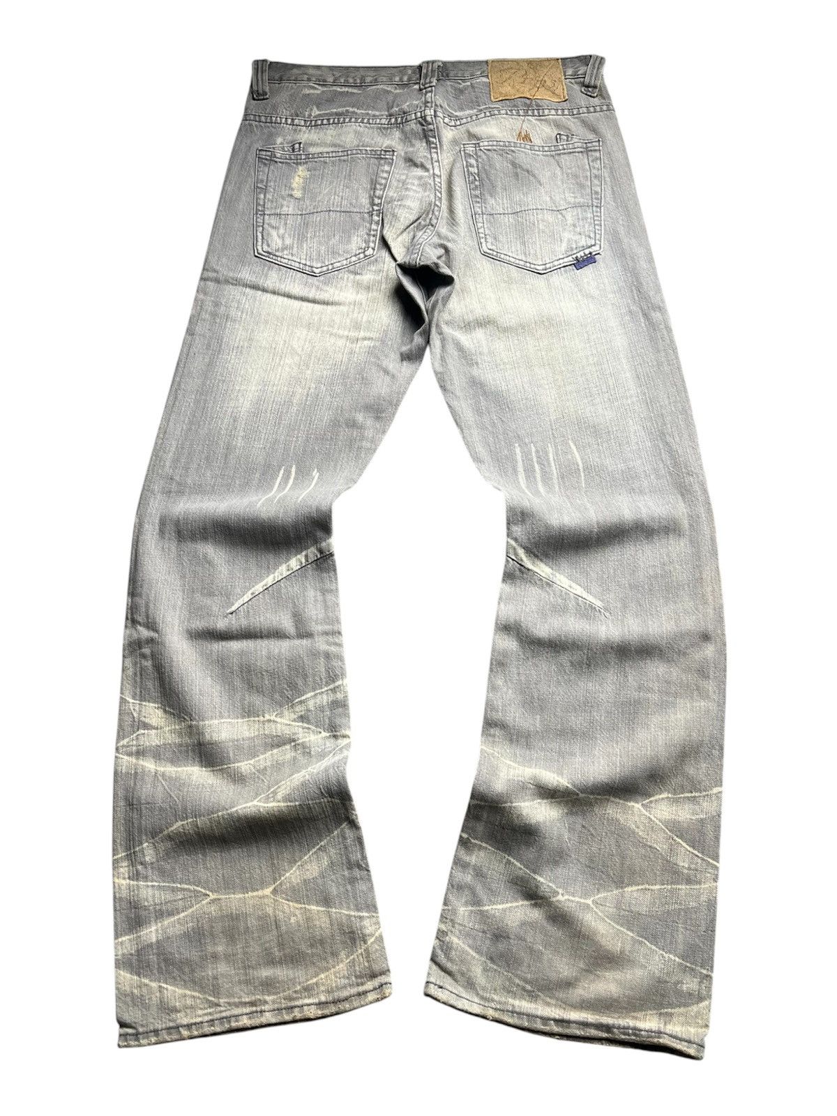 Tornado Mart PRPS Distressed Clawmark Flared Jeans Size US 32 / EU 48 - 2 Thumbnail