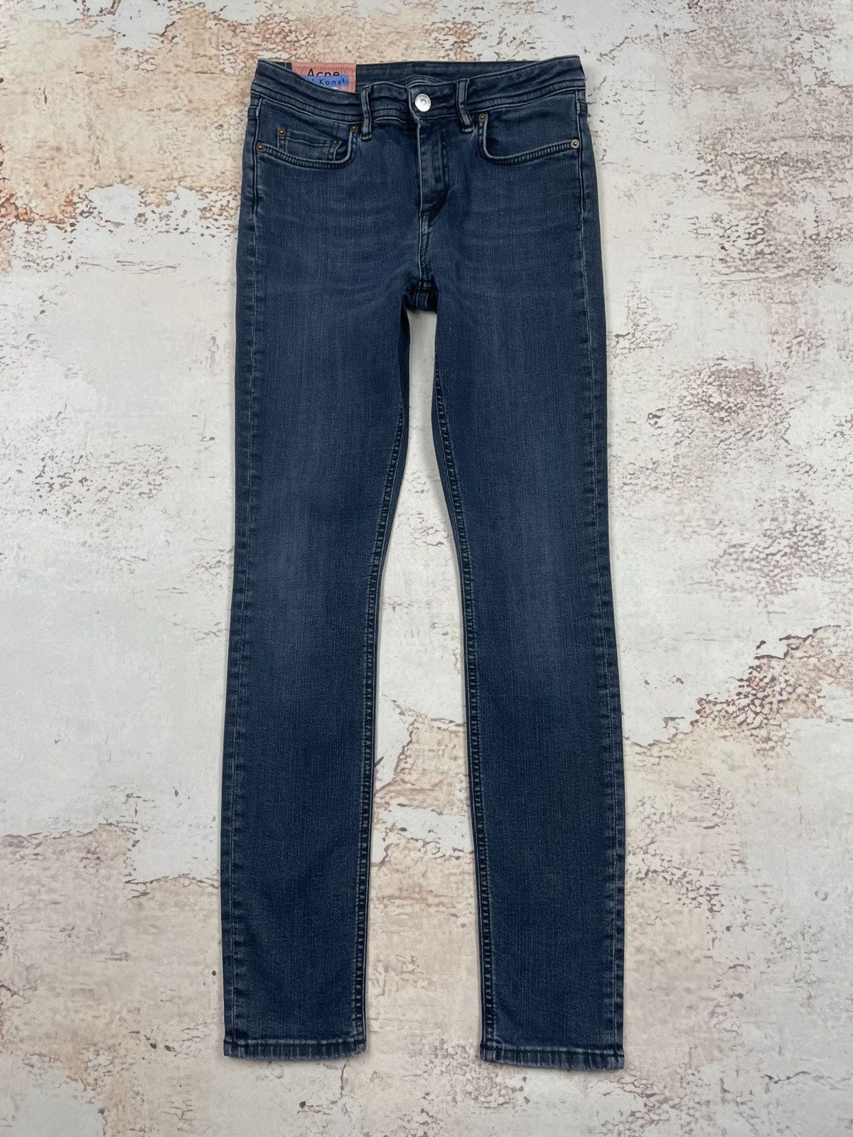 Acne Studios Acne Studios W25 L32 Climb Blue Black Denim Jeans Womens EGV Size 25" / US 0 / IT 36 - 1 Thumbnail