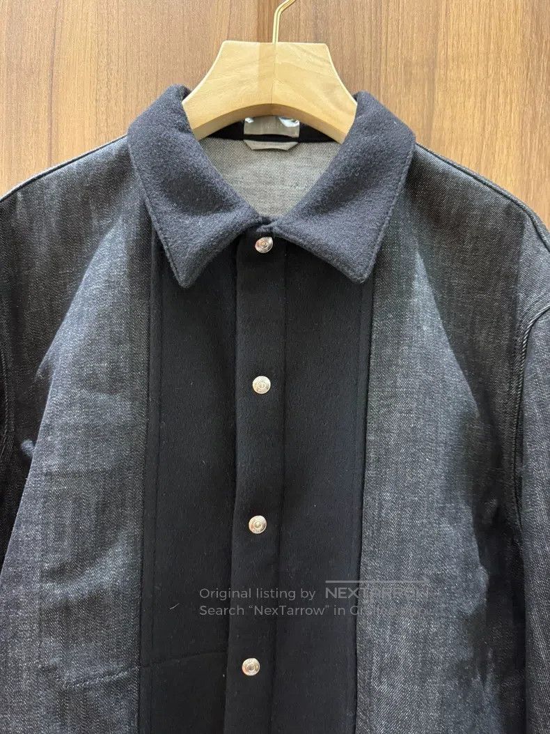 Dior Dior Black wool paneled denim jacket Size US S / EU 44-46 / 1 - 3 Thumbnail