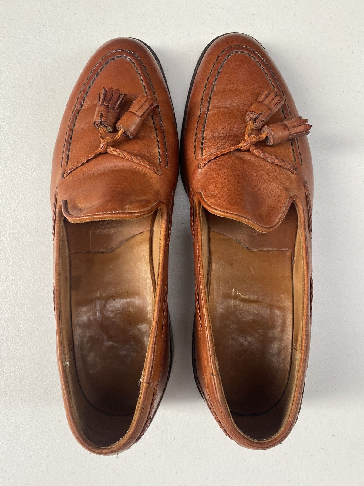 Cheaney Cheaney 🇮🇹 brown braided leather tassel loafer bench made UK Size US 9 / EU 42 - 13 Thumbnail