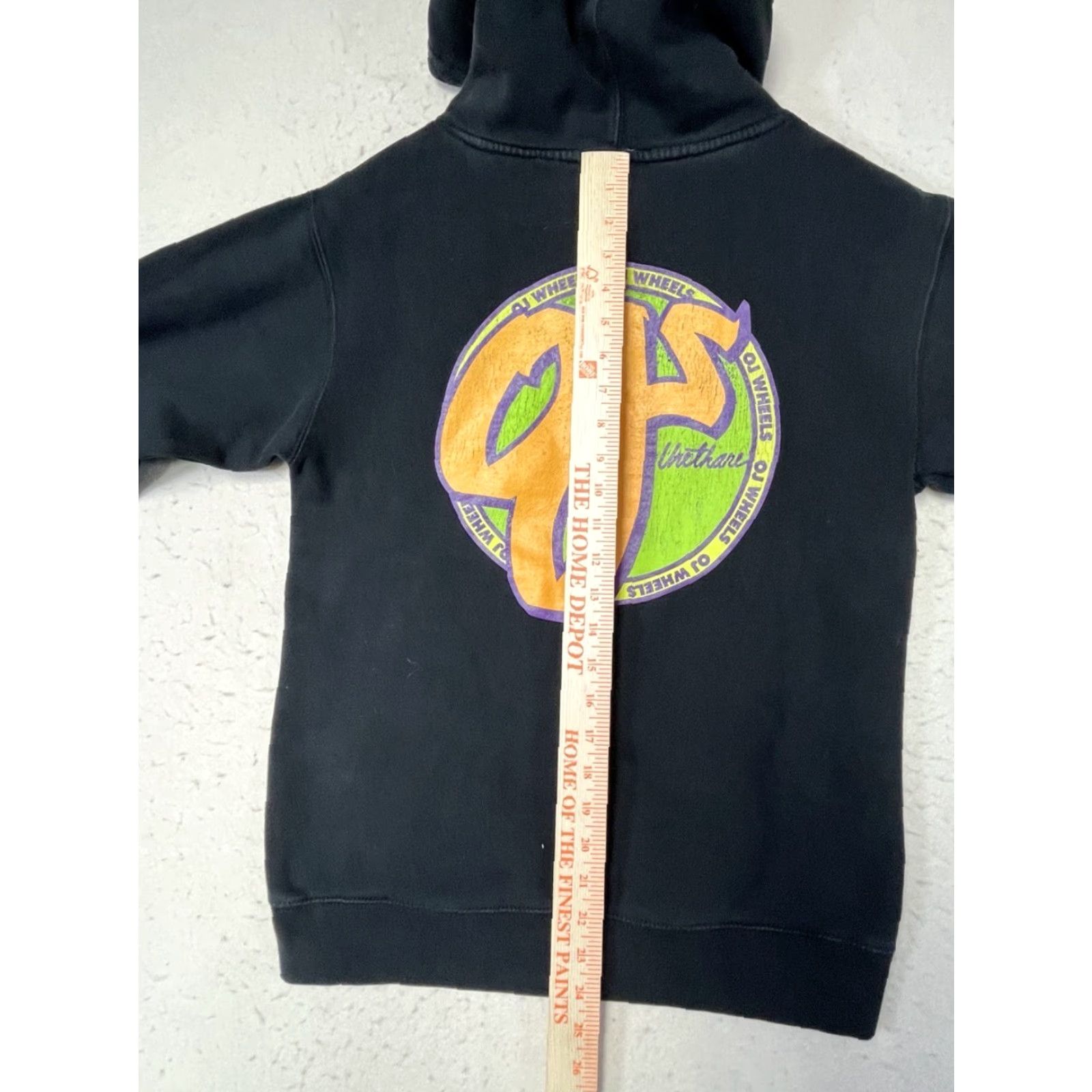 Vintage NHS Hoodie Skateboard Pullover Hooded Men Size S Black Knit Cotton Polyester Distressed Vtg OJ Wheels Faded Not Vintage Size US S / EU 44-46 / 1 - 4 Thumbnail