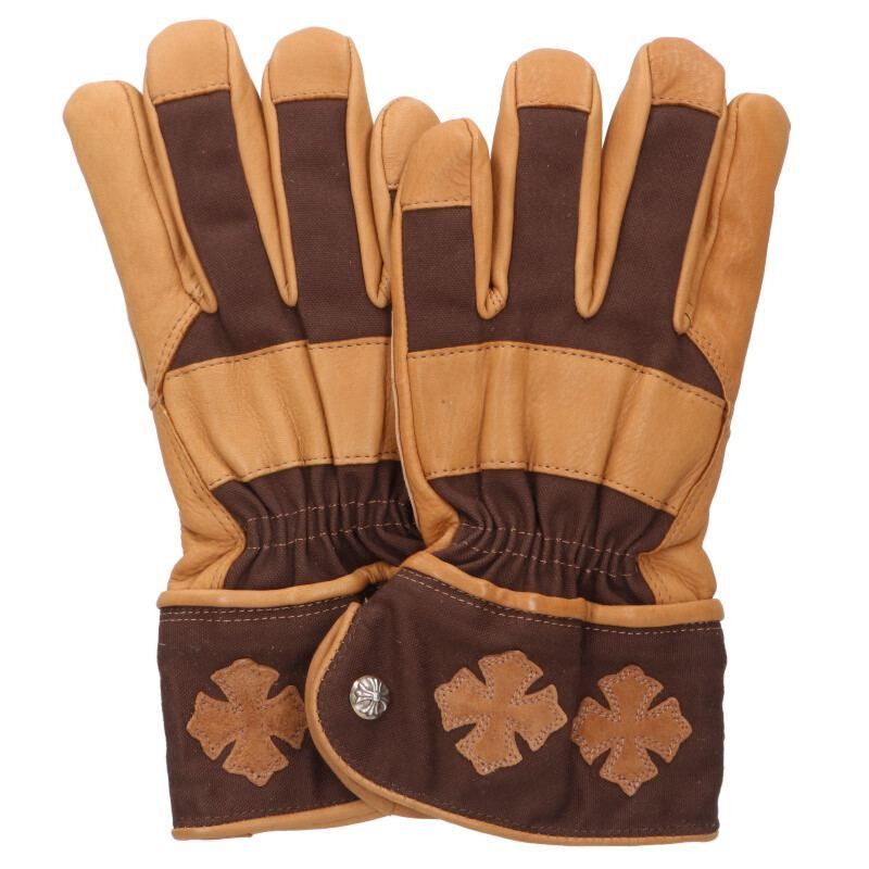 Chrome Hearts Chrome Hearts Leather Gloves with Cross Patch Size ONE SIZE - 1 Thumbnail