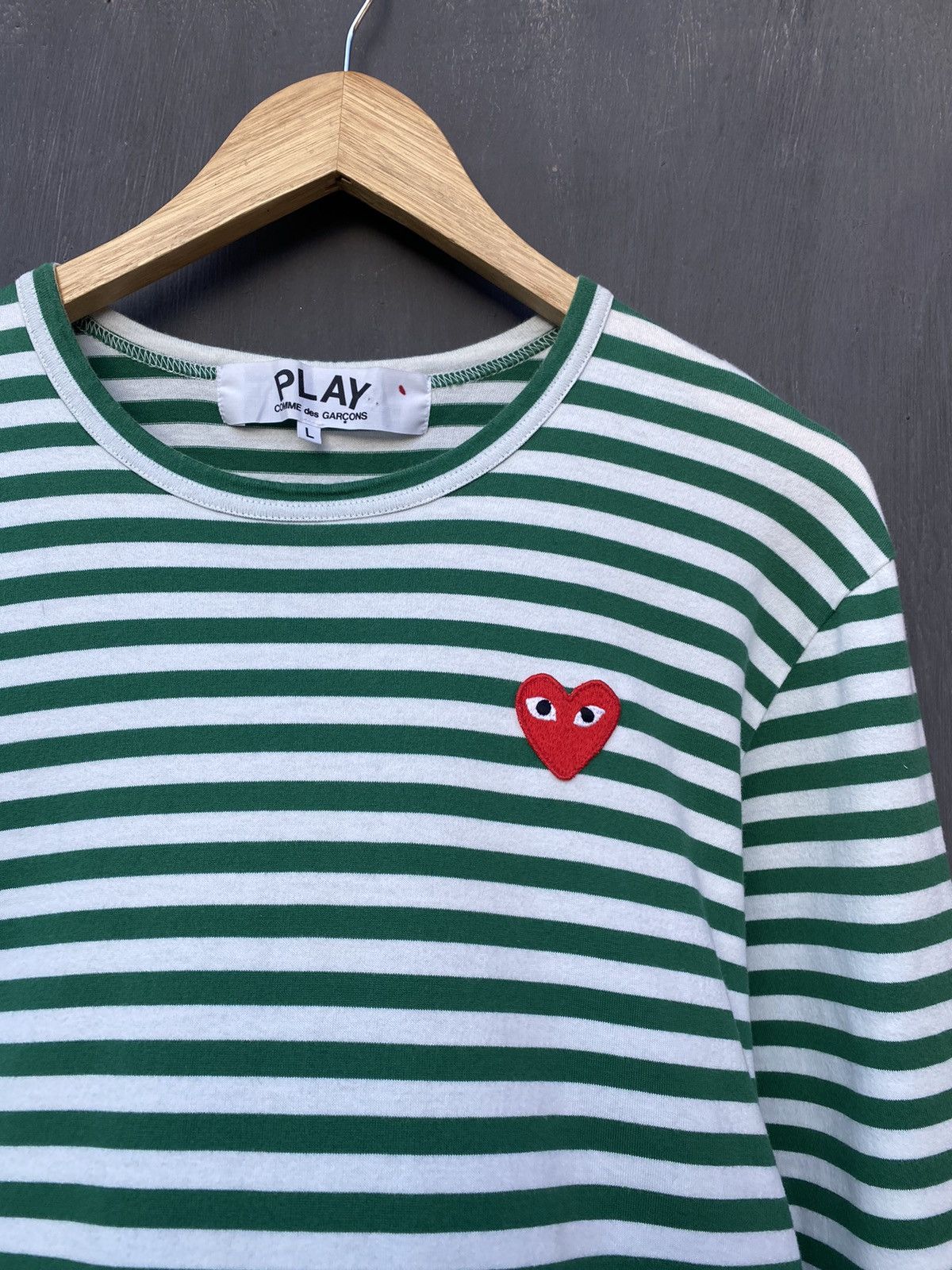 Comme des Garcons × Comme des Garcons PLAY Comme Des Garcons X Play Striped Longsleeve Size M Size US M / EU 48-50 / 2 - 2 Thumbnail