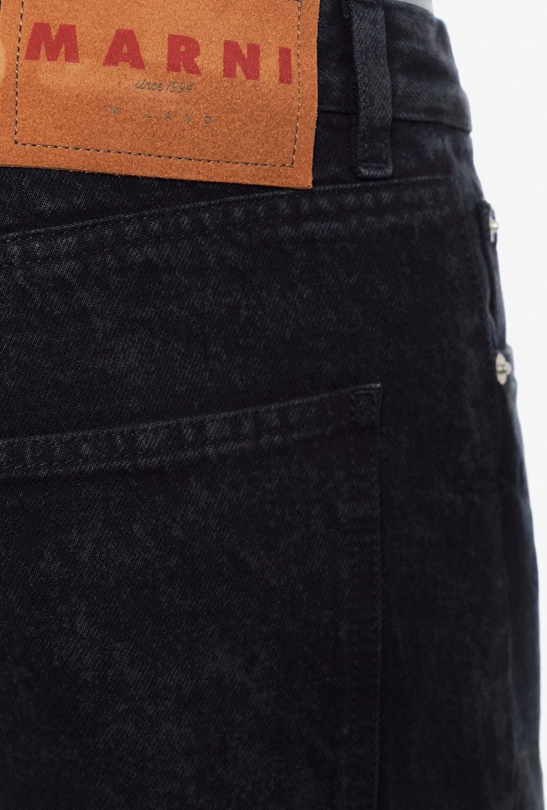 Marni Last Size Marni Black Marble-Dyed Five Pocket Jeans Size US 31 - 3 Thumbnail
