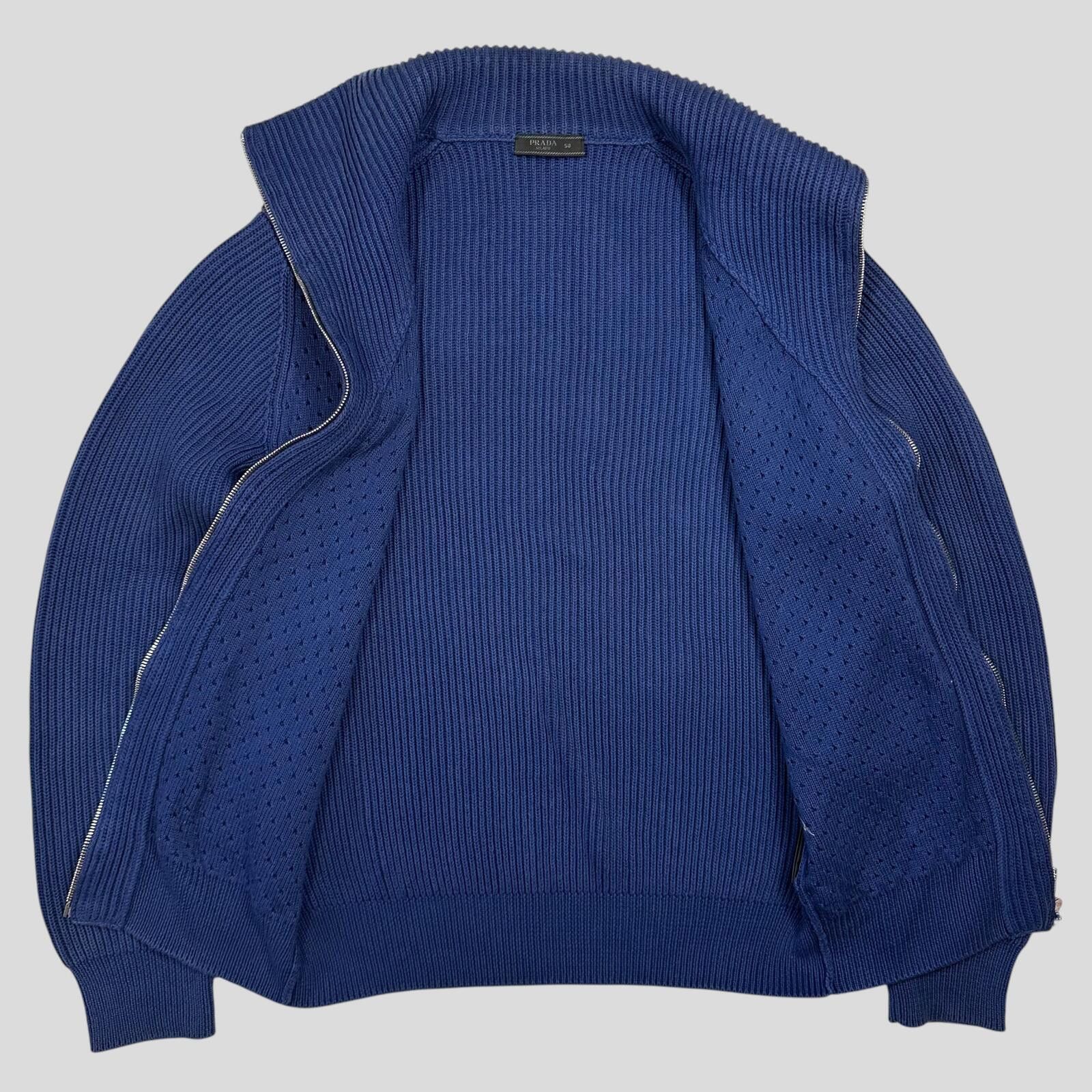 Prada Prada Milano 2018 Perforated Heavy Knit Cardigan Jacket - M Size US M / EU 48-50 / 2 - 7 Thumbnail