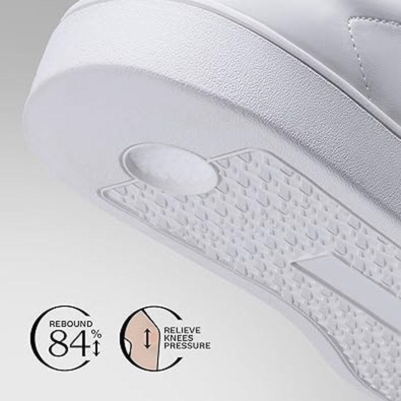 Other Bruno Marc Size 10.5 White Faux Leather Casual Sneakers Size US 10.5 / EU 43-44 - 8 Thumbnail