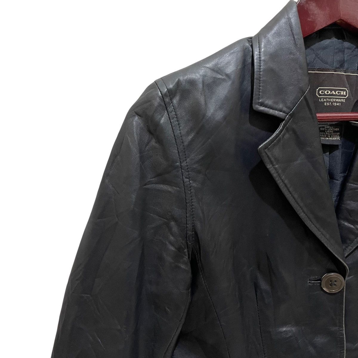 Coach COACH Leatherware Genuine Leather Button Jacket Size S / US 4 / IT 40 - 4 Thumbnail
