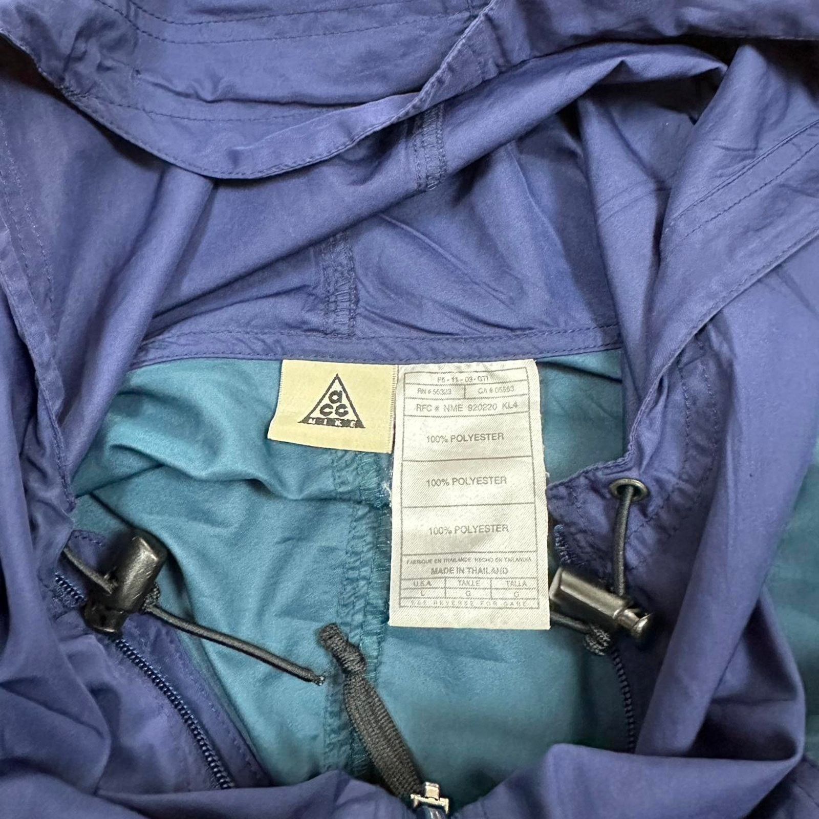 Nike ACG × Vintage Vintage 90s Nike ACG Windbreaker Jacket Size US XL / EU 56 / 4 - 3 Thumbnail