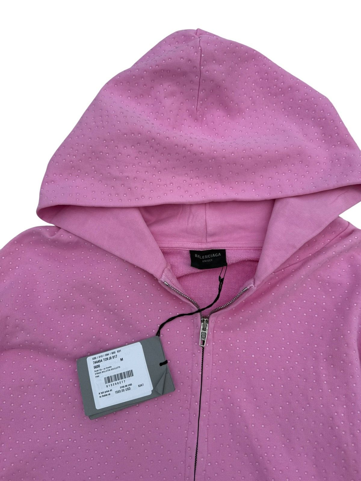 Balenciaga Balenciaga pink rhinestone zip up hoodie Size US M / EU 48-50 / 2 - 6 Thumbnail