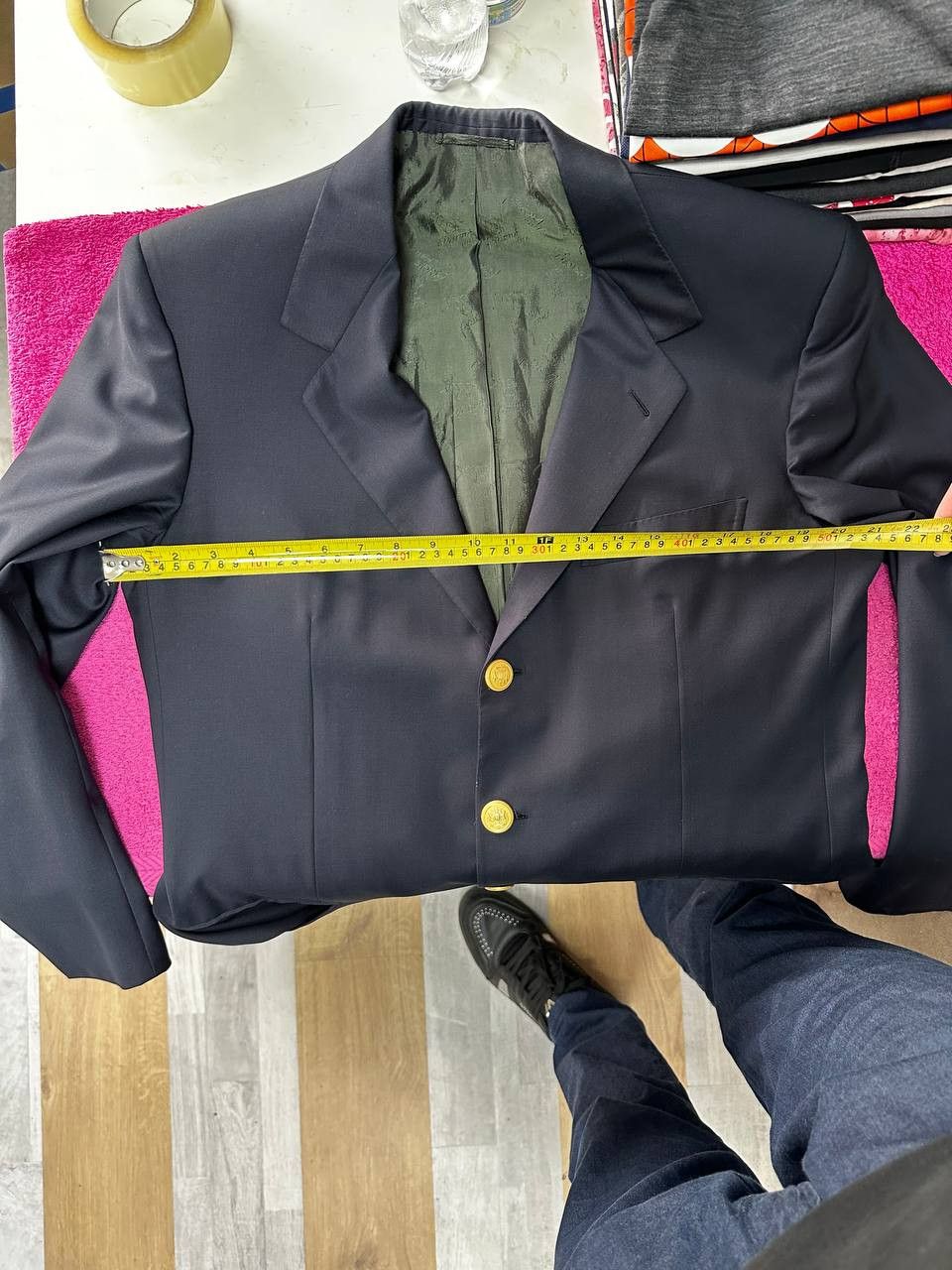 Brioni Vintage Brioni Luxury Wool Navy Blazer Made In Italy Size 50S - 20 Thumbnail