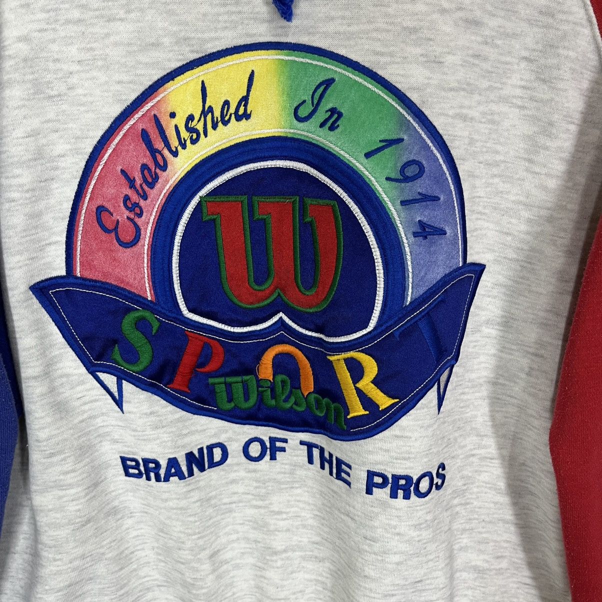 Wilson Vintage 90s Wilson Rainbow Pullover Hoodie Size M Size US M / EU 48-50 / 2 - 5 Thumbnail