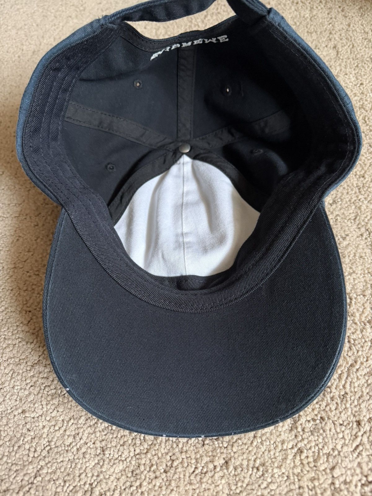 Supreme Supreme FW24 Liberty Chino Twill Willow 6 Panel Hat Black Size ONE SIZE - 3 Thumbnail