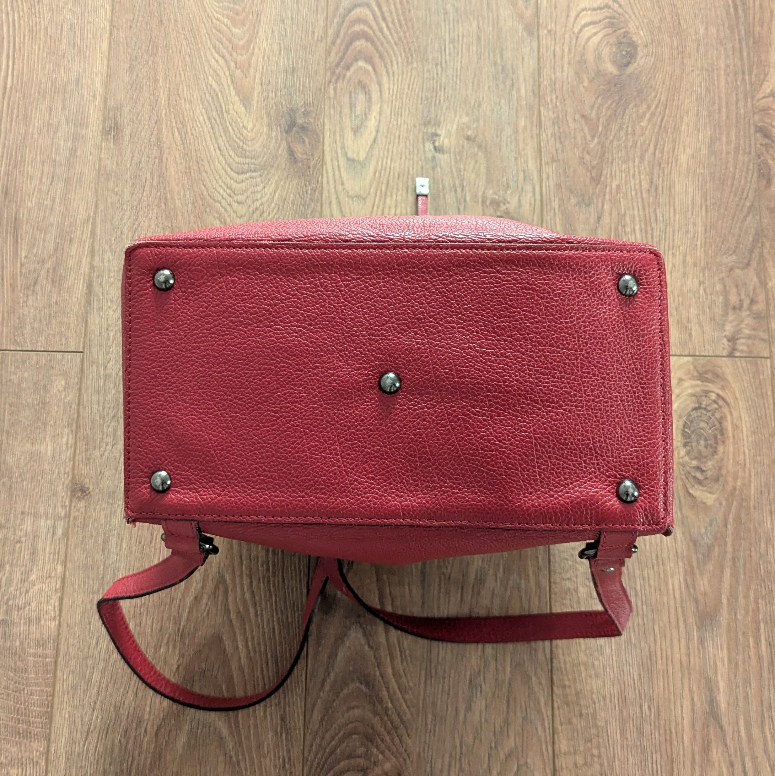 Baldinini Baldinini Trend Leather Backpack Red Made In Italy Rukzak Size ONE SIZE - 7 Thumbnail