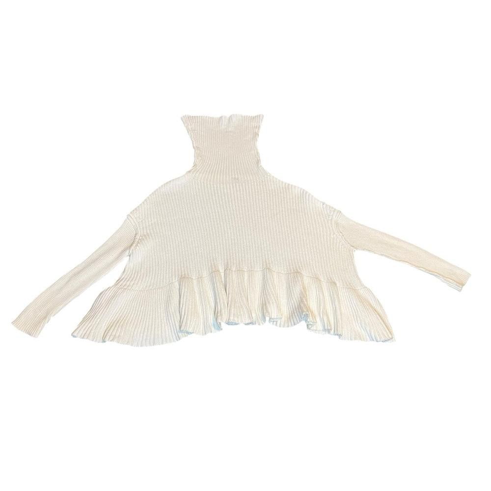 Free People Free People cream layered cake cowl neck ribbed oversized Size XS / US 0-2 / IT 36-38 - 7 Thumbnail