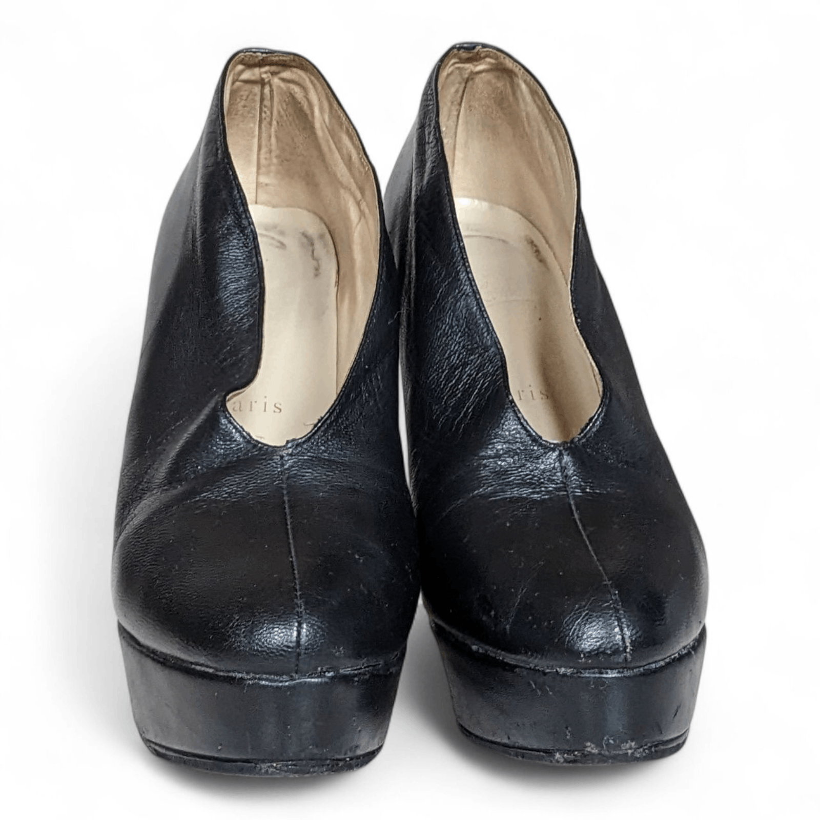 Christian Louboutin Christian Louboutin Black Leather Heels (Size 37) Size US 7 / IT 37 - 4 Thumbnail