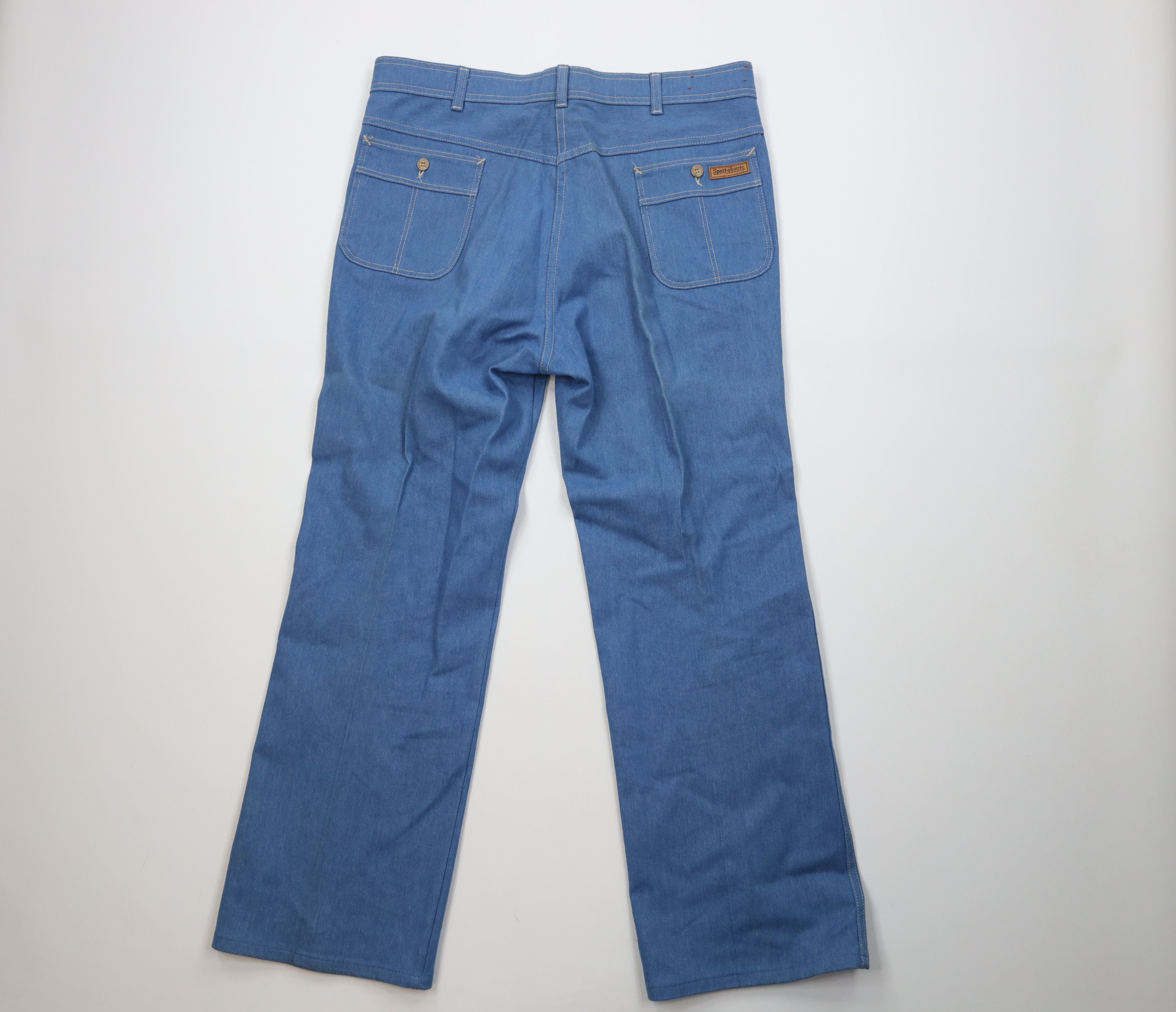 Vintage Vintage 70s Streetwear Wide Leg Bell Bottoms Denim Jeans USA Size US 38 / EU 54 - 10 Thumbnail