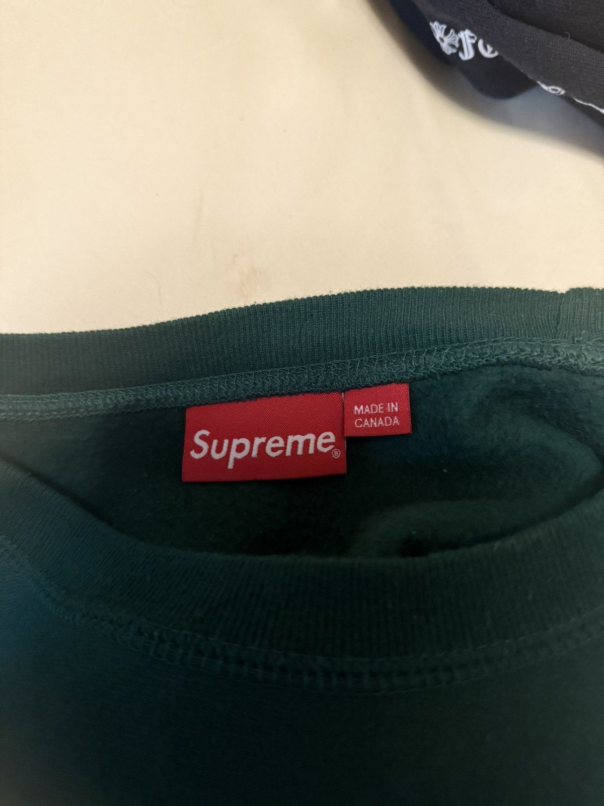 Supreme Supreme Box Logo Crewneck Dark Pine FW22 Size US M / EU 48-50 / 2 - 3 Thumbnail