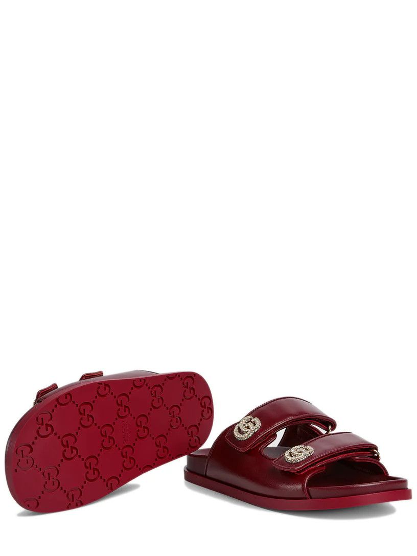 Gucci o1loc1c0326 816833 Women's Sandals With Crystal Double G Size US 5.5 / IT 35.5 - 6 Thumbnail
