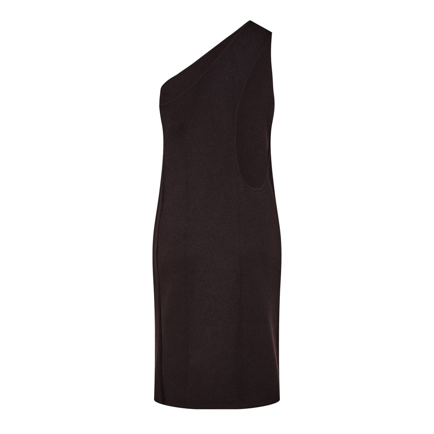 Bottega Veneta Bottega Veneta One Shoulder Knee Length Slip Dress in Brown Size M / US 6-8 / IT 42-44 - 2 Thumbnail