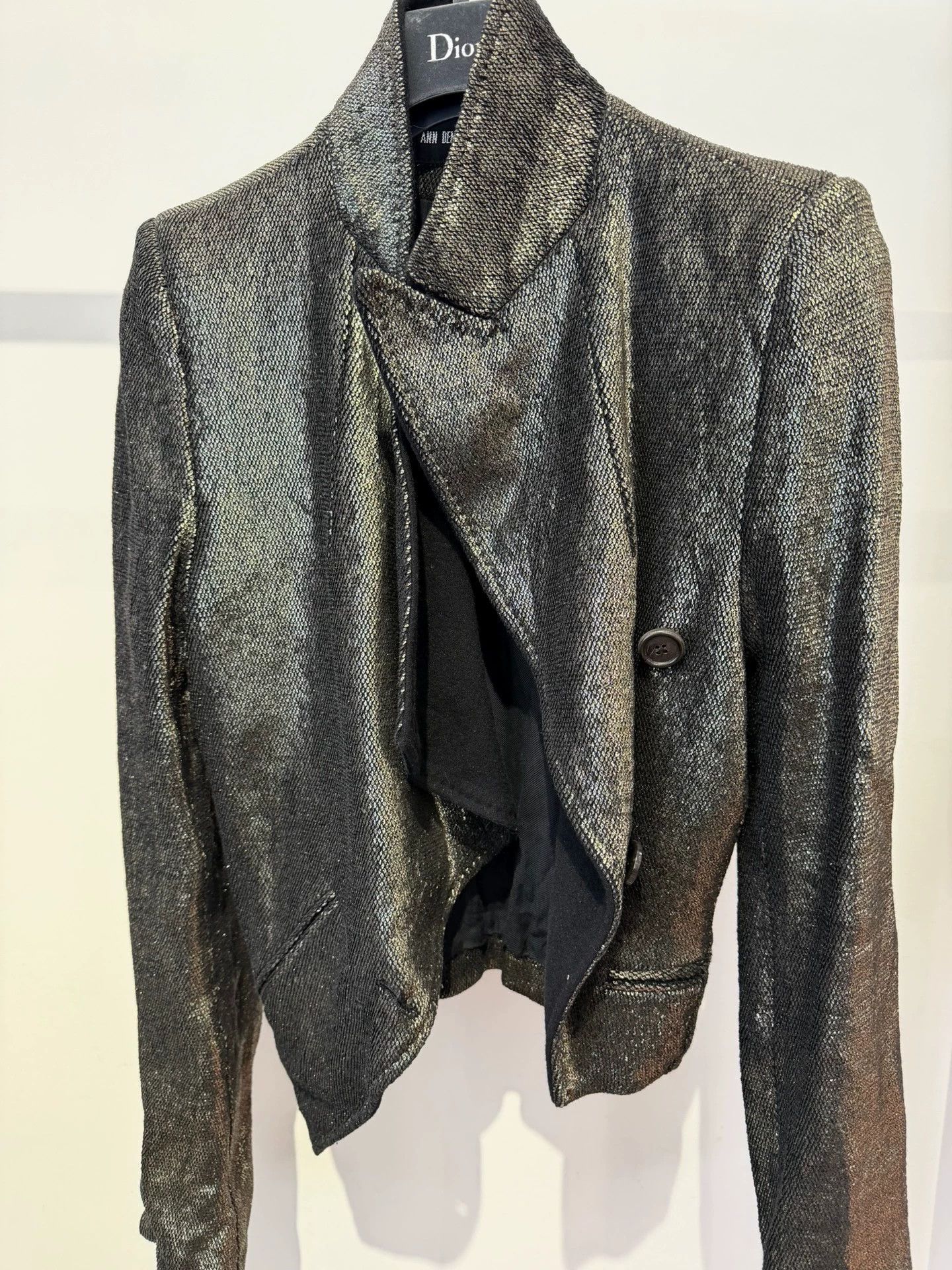 Ann Demeulemeester Ann demeulemeester metallic short jacket Size S / US 4 / IT 40 - 3 Thumbnail