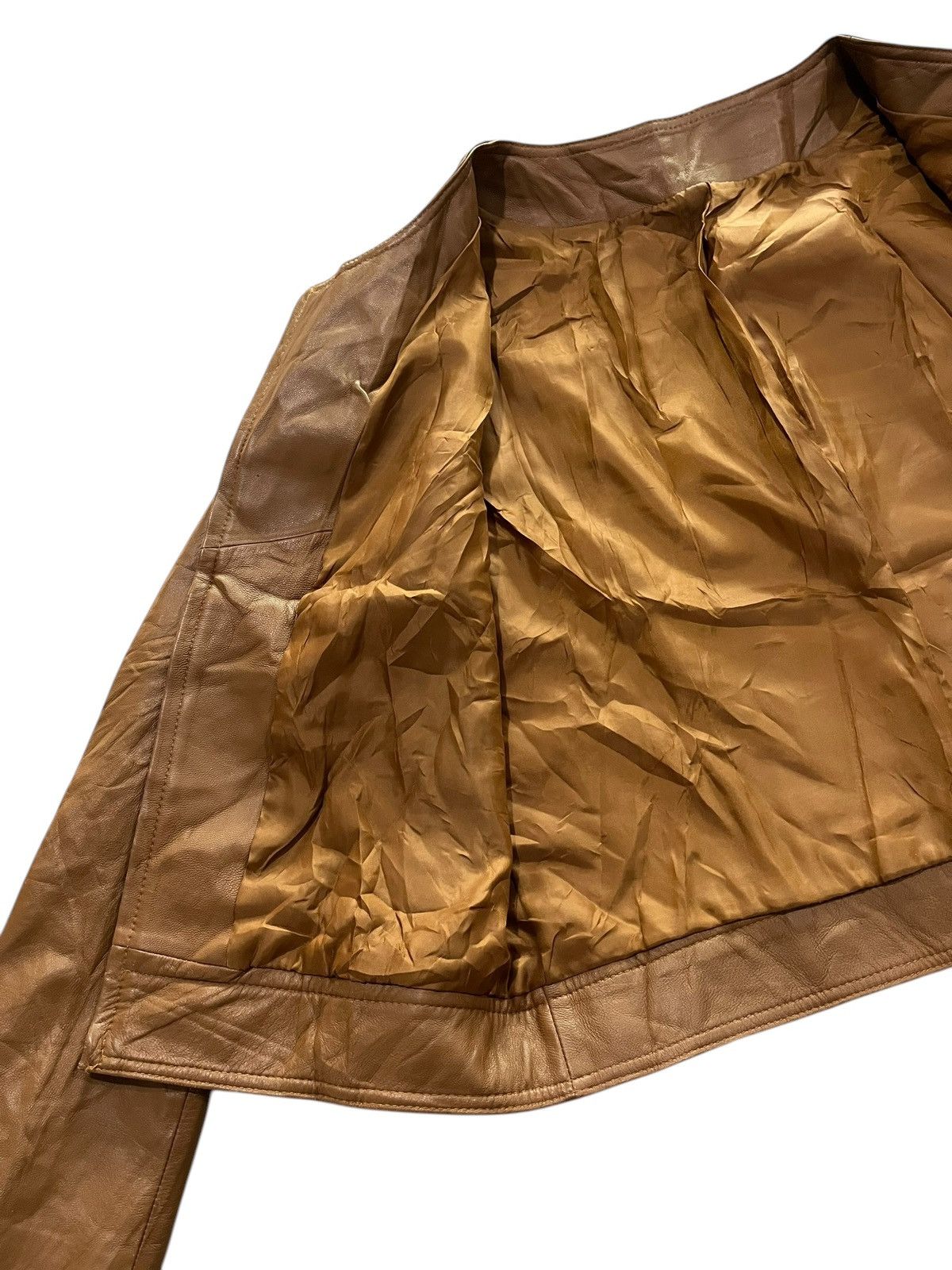 Genuine Leather × Vintage 🇮🇹 GENUINE LEATHER JACKET MADE IN ITALY Size L / US 10 / IT 46 - 5 Thumbnail