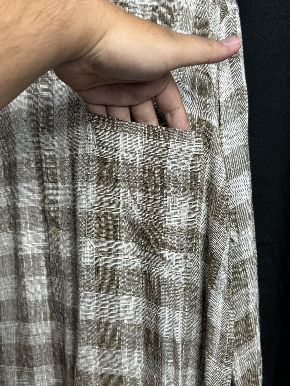 Japanese Brand × Y's for Men × Yohji Yamamoto Ys Formen Plaid Rayon Shirt Button 2 Pocket Size US XL / EU 56 / 4 - 5 Thumbnail