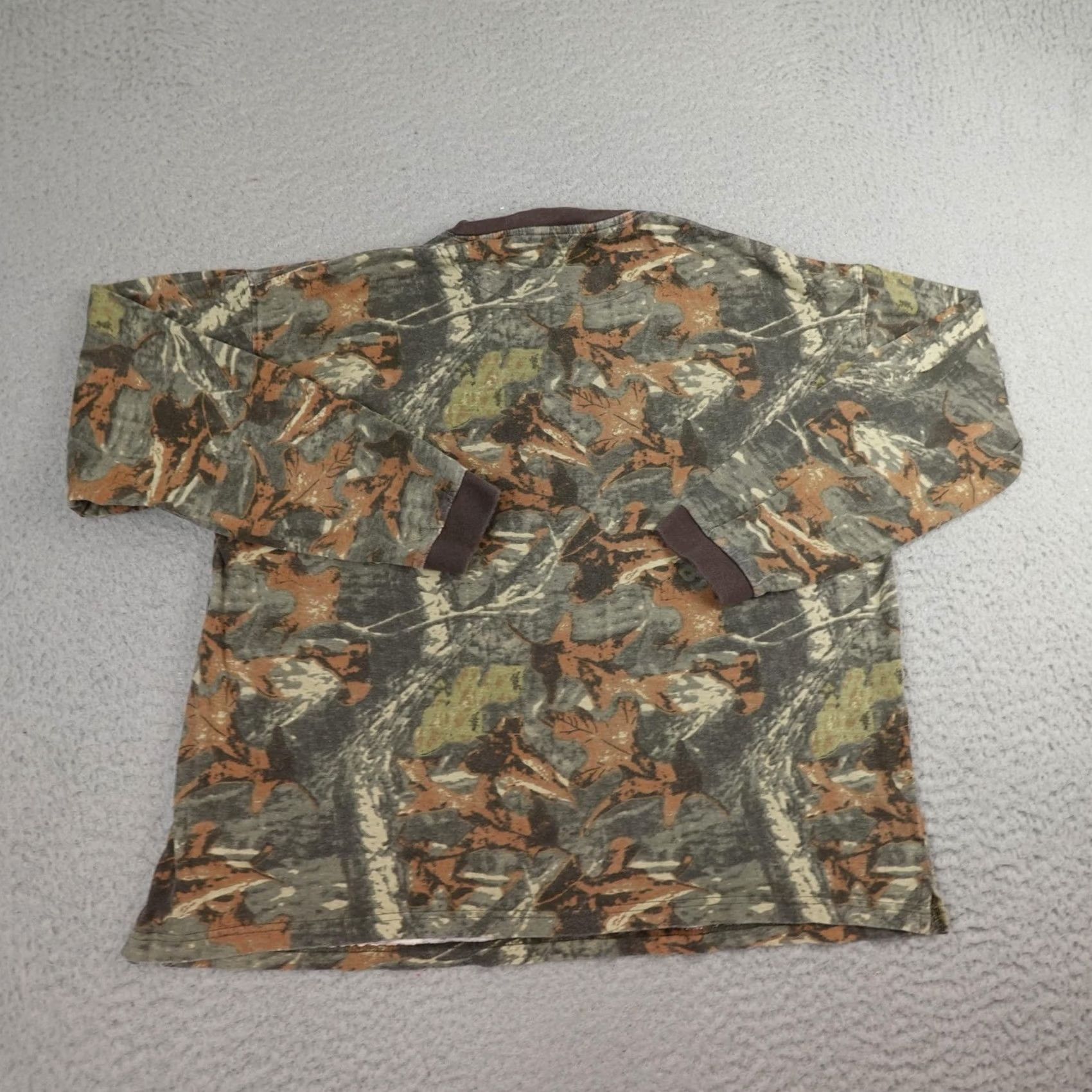 Vintage Vintage Rugged Wear Hunter's Peak Shirt Mens L Camouflage Henley Long Sleeve Size US L / EU 52-54 / 3 - 6 Thumbnail