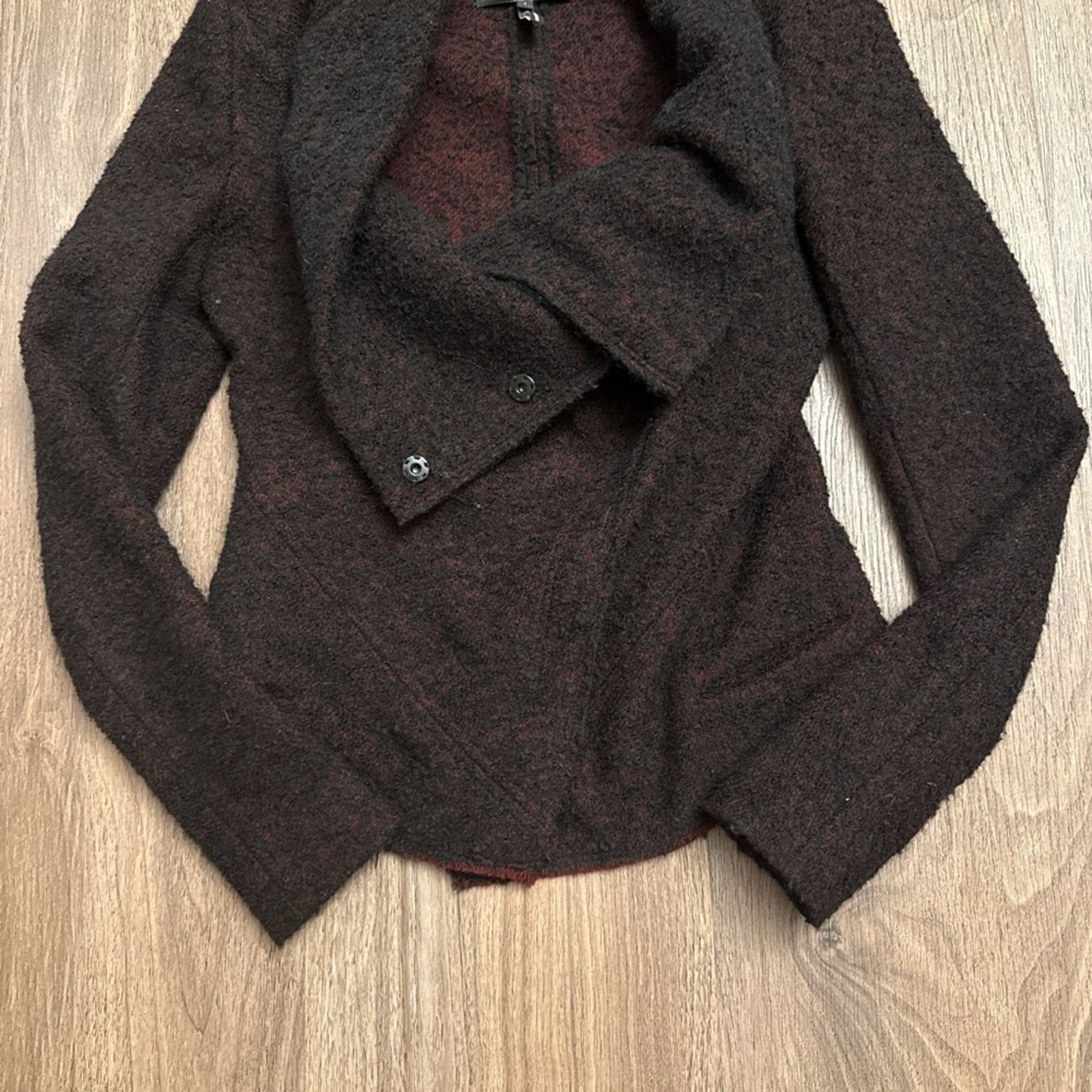 Isabel Marant Isabel Marant textured wool asymmetrical red and black jkt Size S / US 4 / IT 40 - 3 Thumbnail